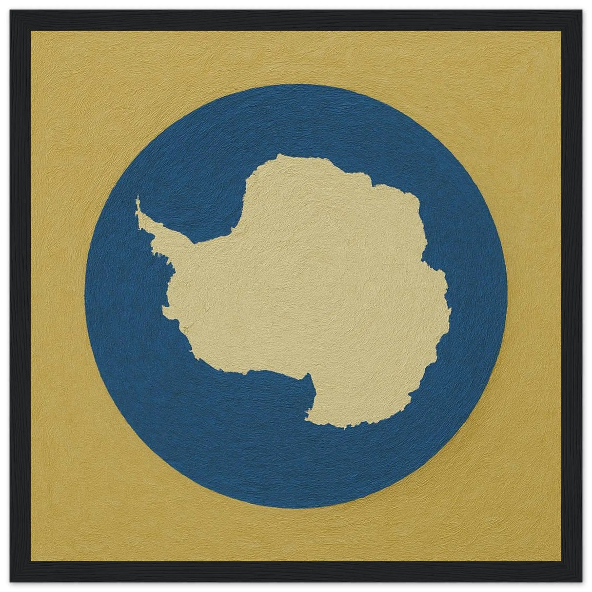 Cadre drapeau antarctique affiche encadrée bois décoratif