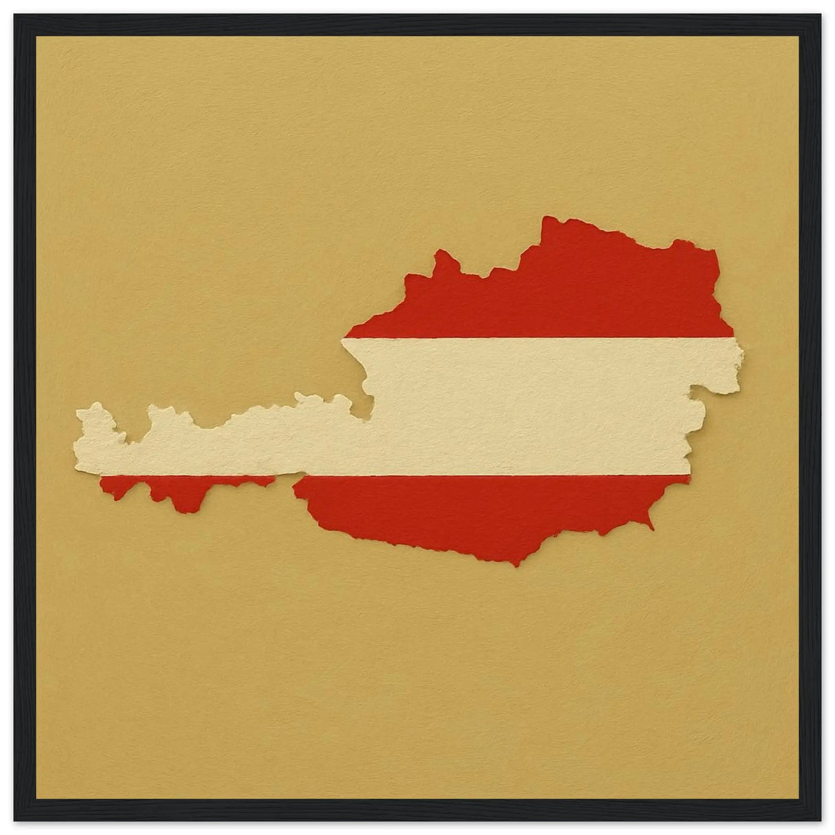 Cadre drapeau autriche affiche encadrée bois décoratif