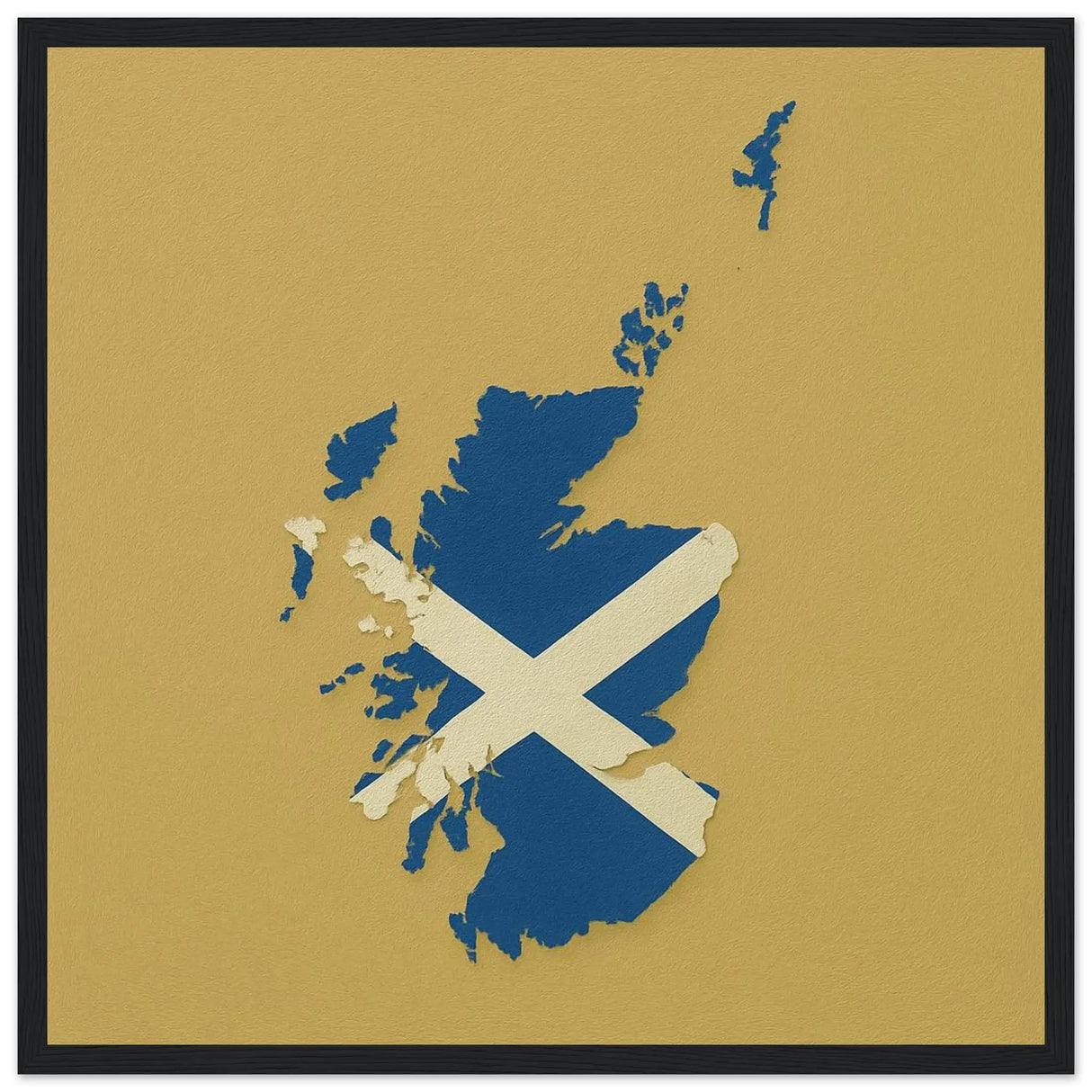 Cadre drapeau écosse affiche encadrée bois décoratif