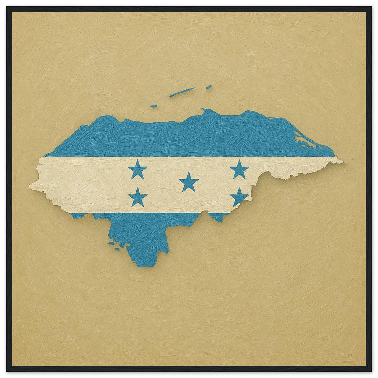 Cadre drapeau honduras en bois finition décorative élégante