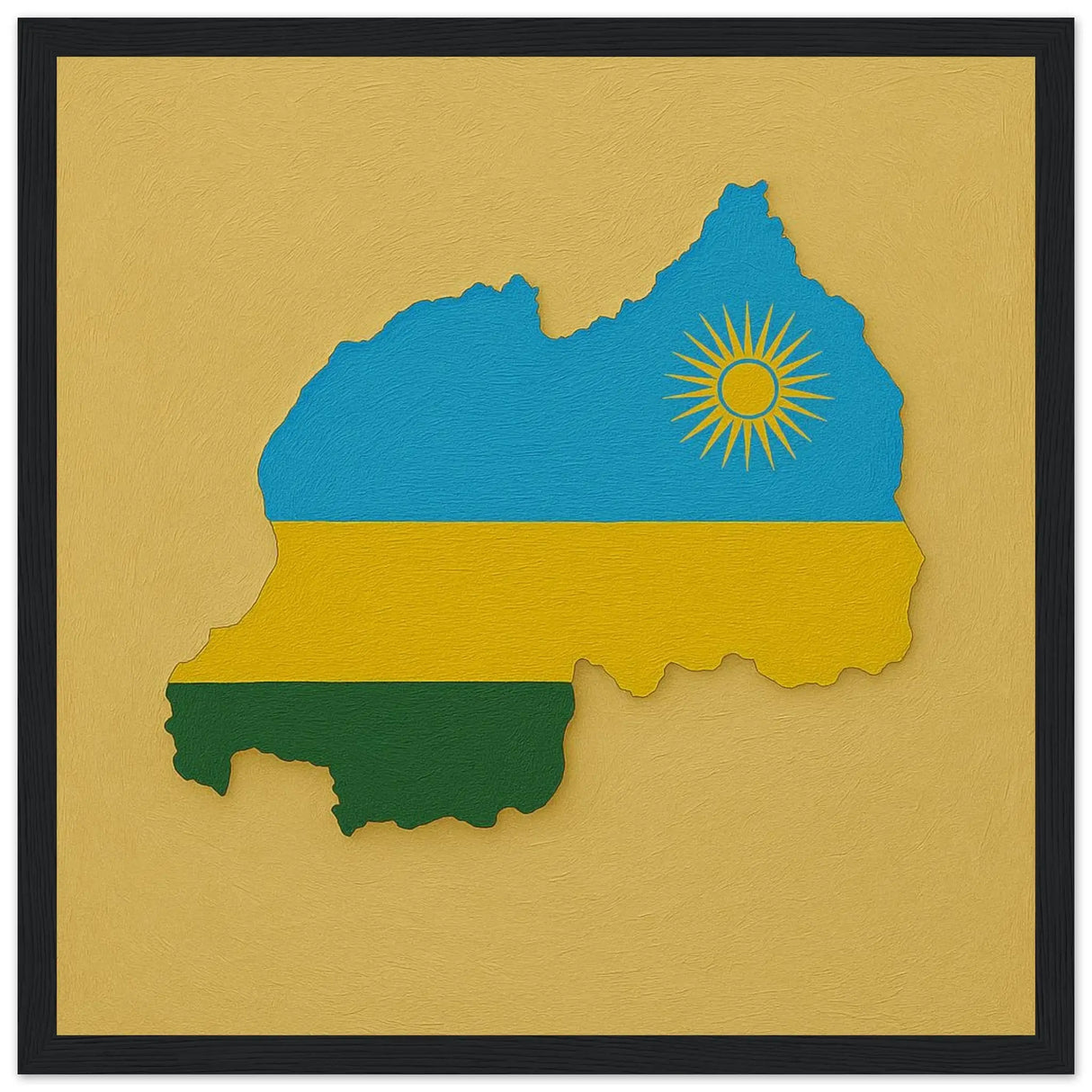 Cadre drapeau macédoine du nord en bois finition décorative