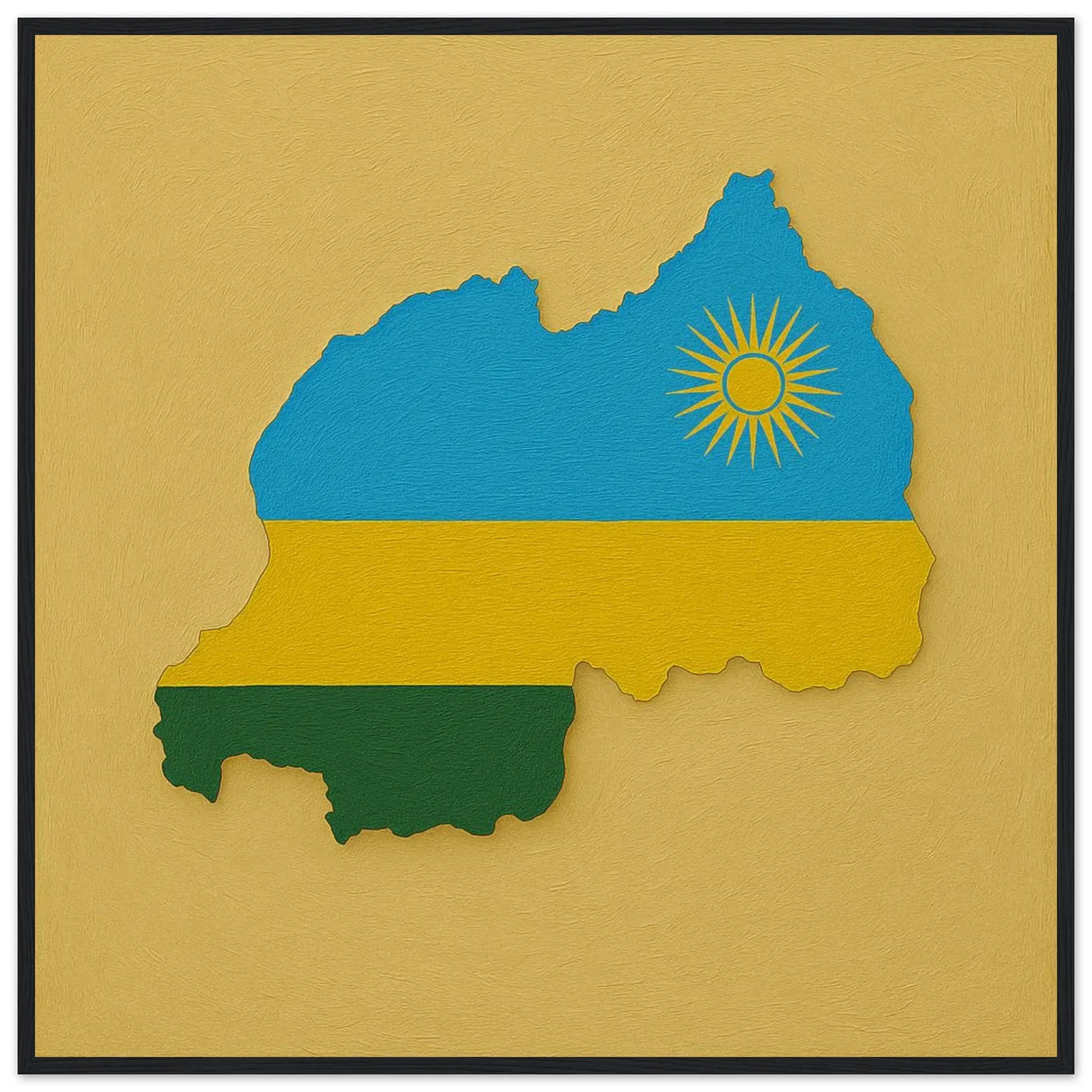 Cadre drapeau macédoine du nord en bois finition décorative