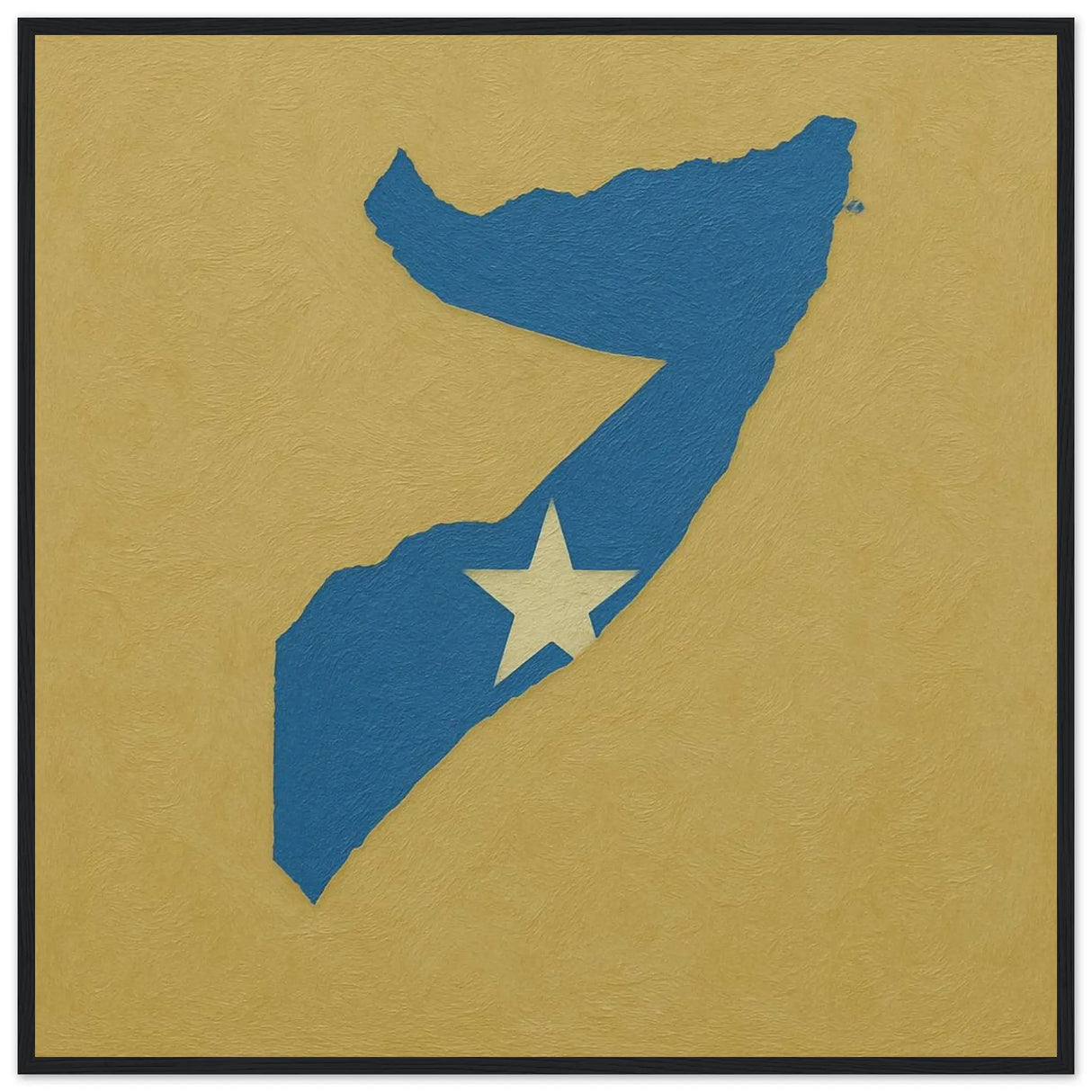 Cadre drapeau somalie en bois finition décorative élégante