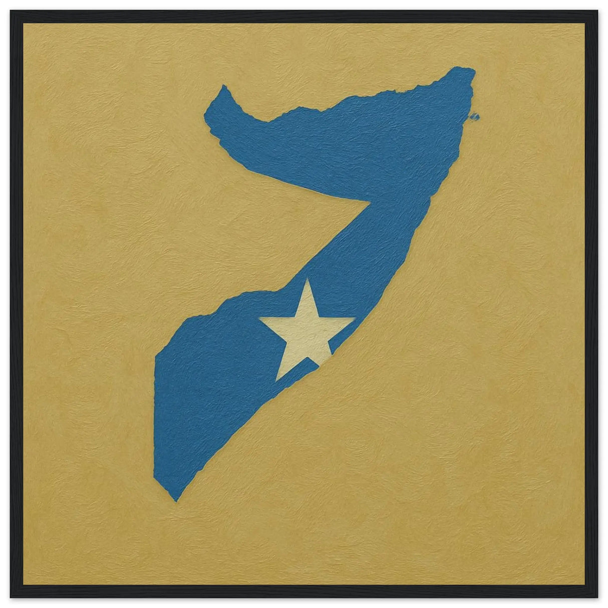 Cadre drapeau somalie en bois finition décorative élégante