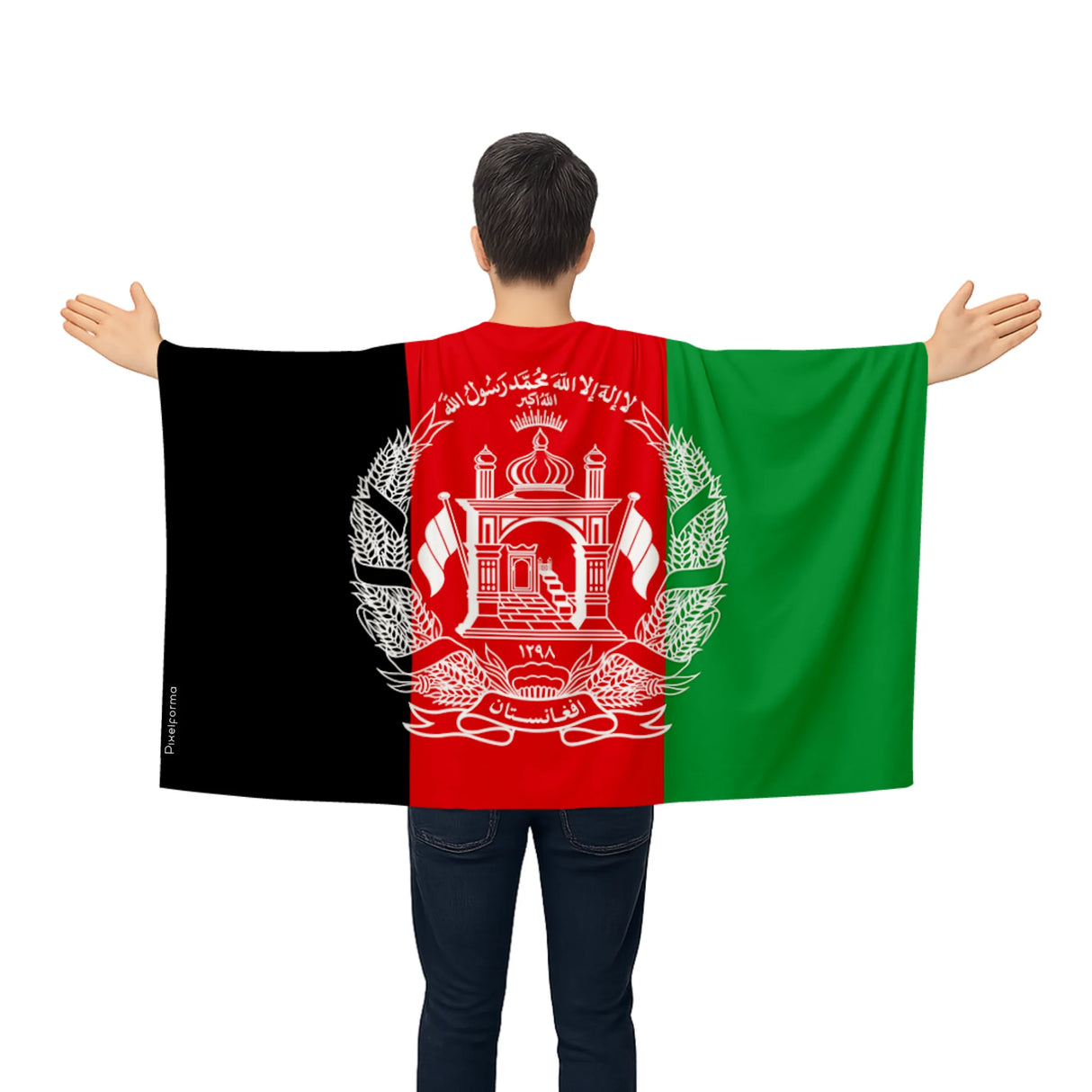 Cape drapeau afghanistan polyester léger pour événements sportifs