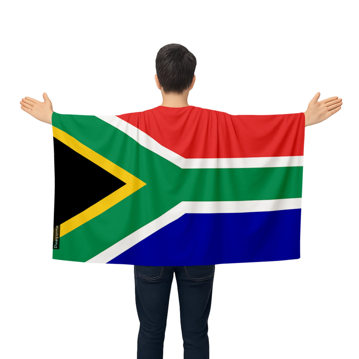 Cape drapeau afrique du sud polyester léger à enfiler