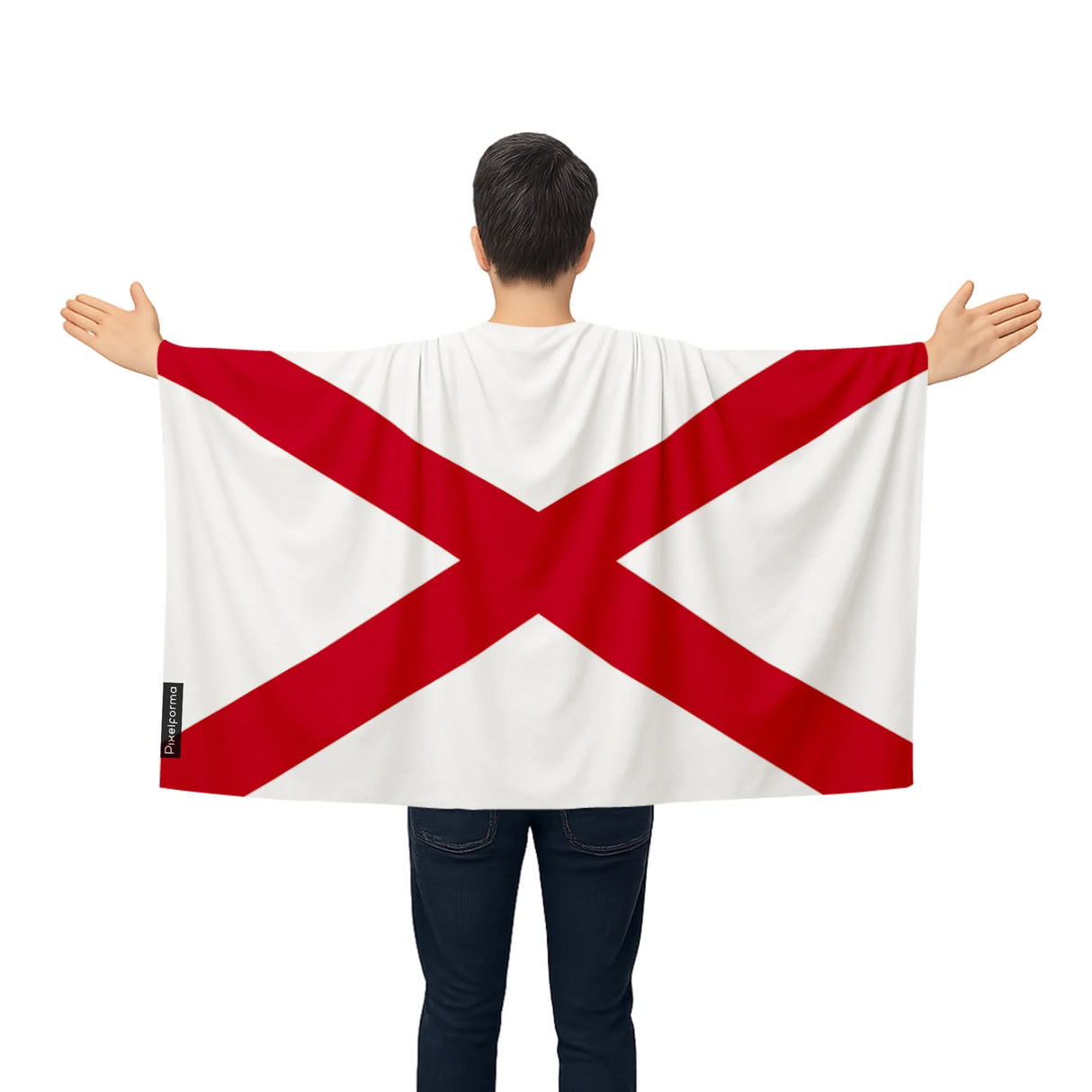 Cape drapeau alabama polyester léger à enfiler événements sportifs