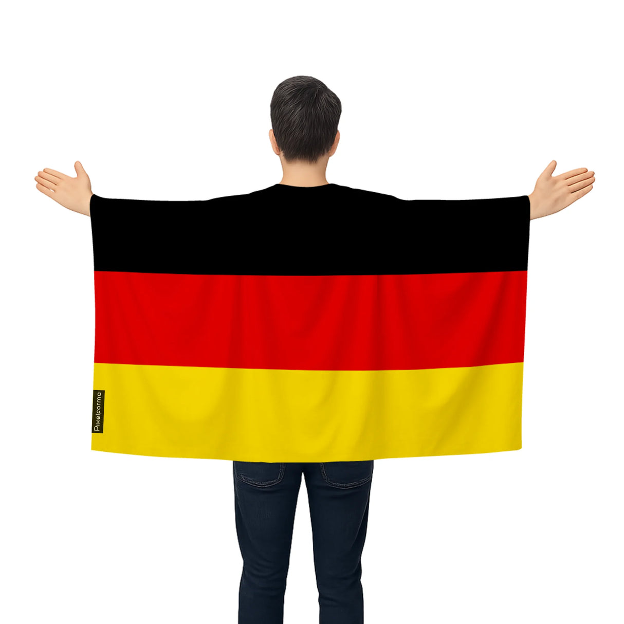 Cape drapeau allemagne polyester léger à enfiler