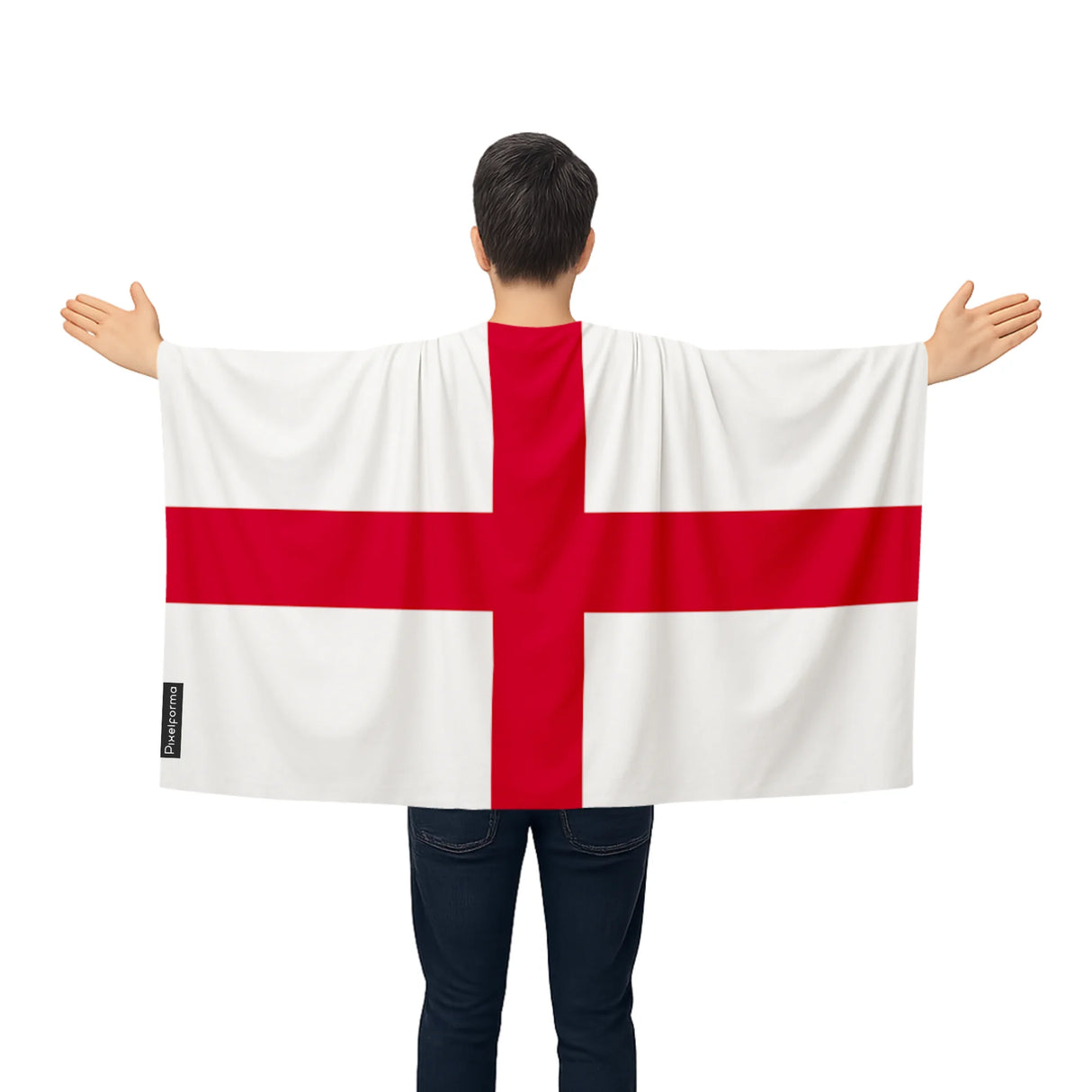 Cape drapeau angleterre polyester léger pour événements sportifs