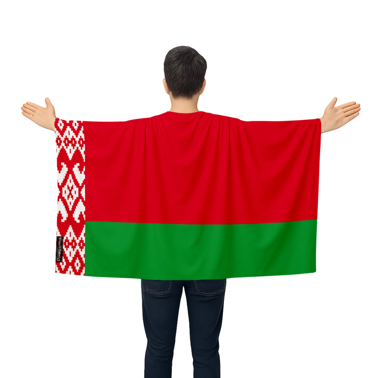 Cape drapeau biélorussie polyester léger à enfiler