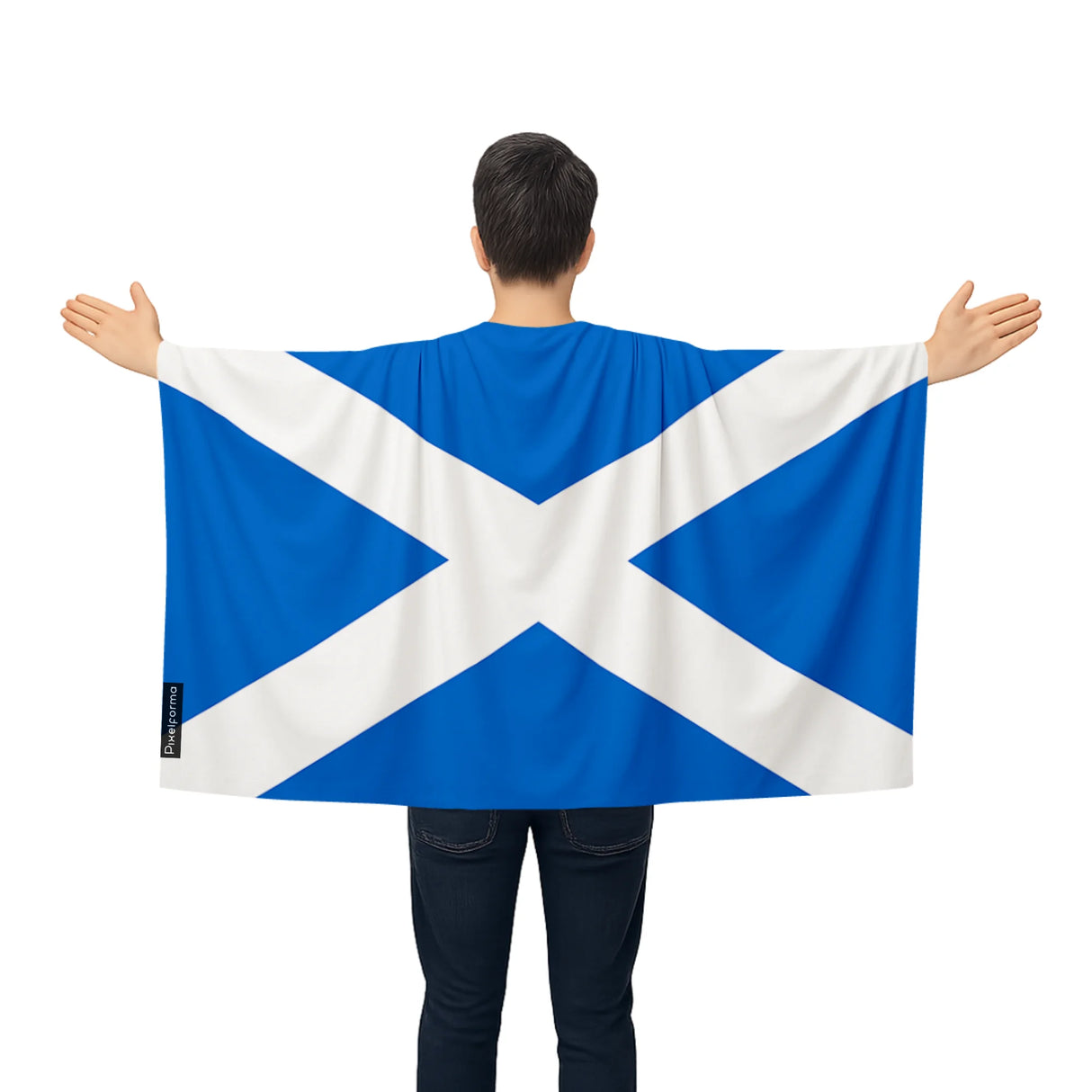 Cape drapeau écosse polyester léger à enfiler événements