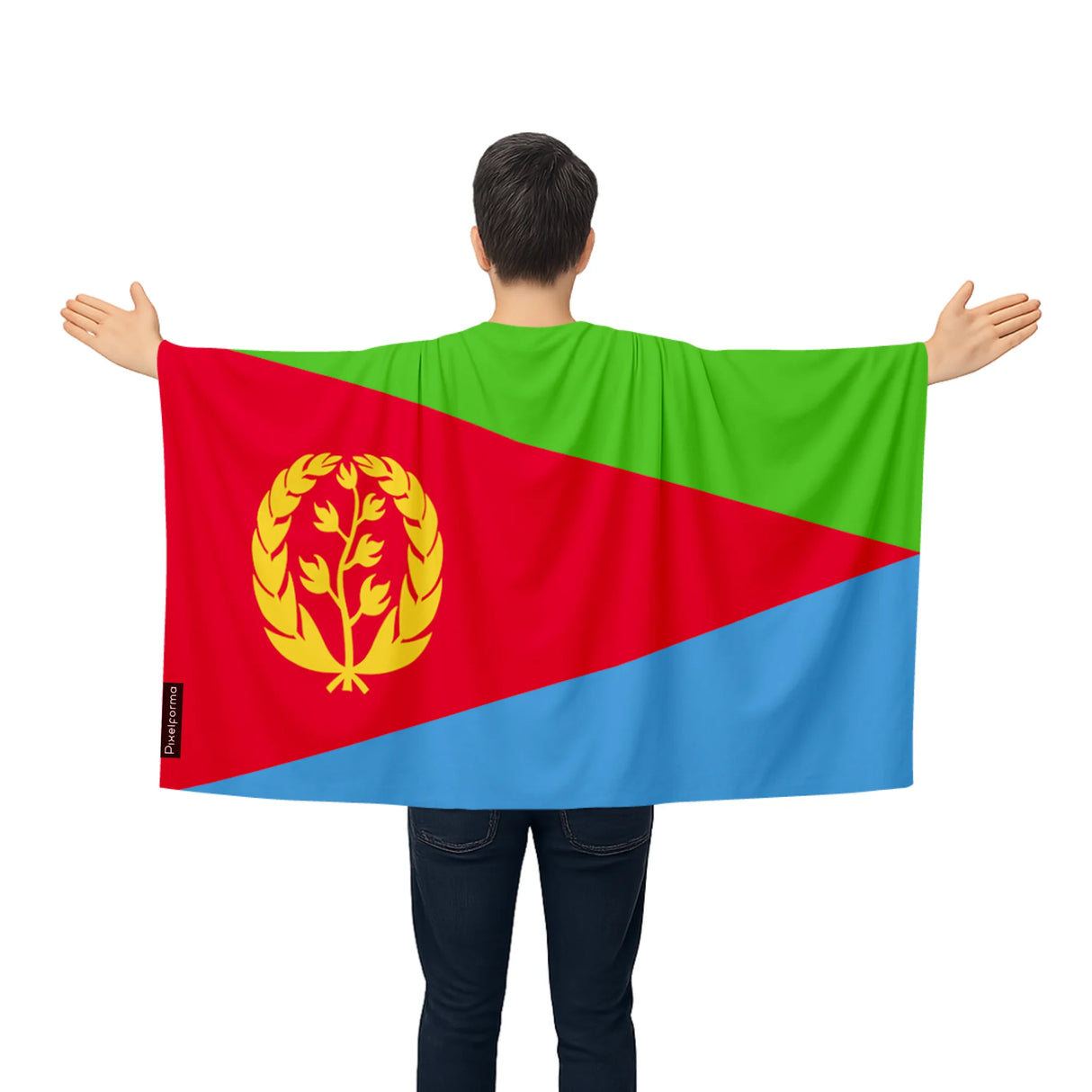 Cape drapeau érythrée polyester léger à enfiler