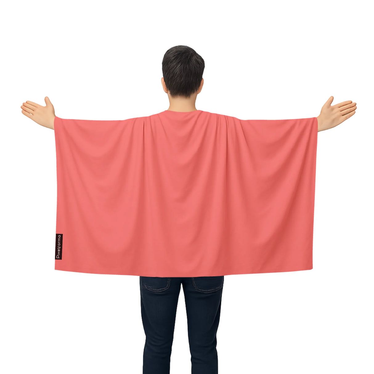 Cape drapeau france rouge clair polyester pour événements