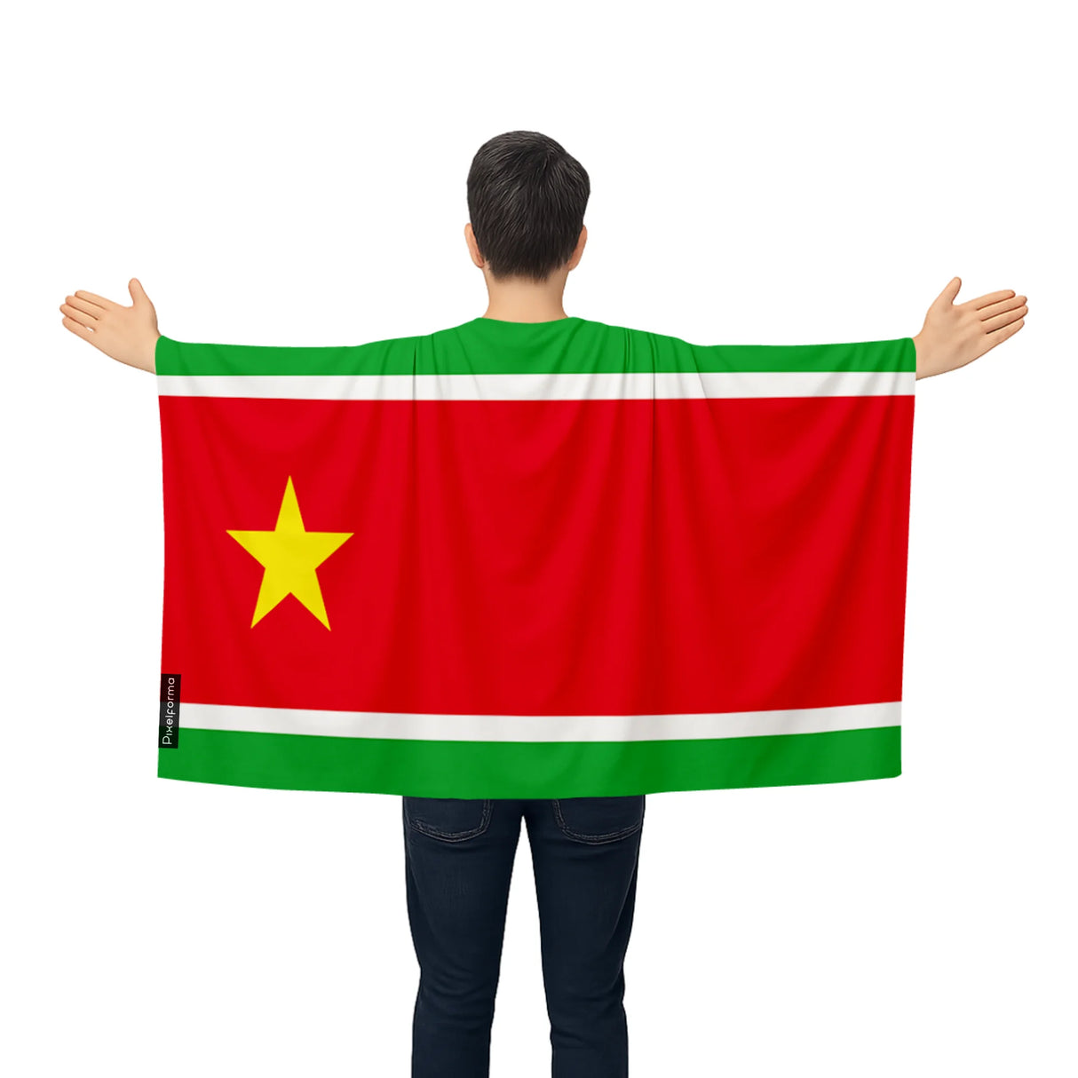 Cape drapeau guadeloupe polyester léger à enfiler