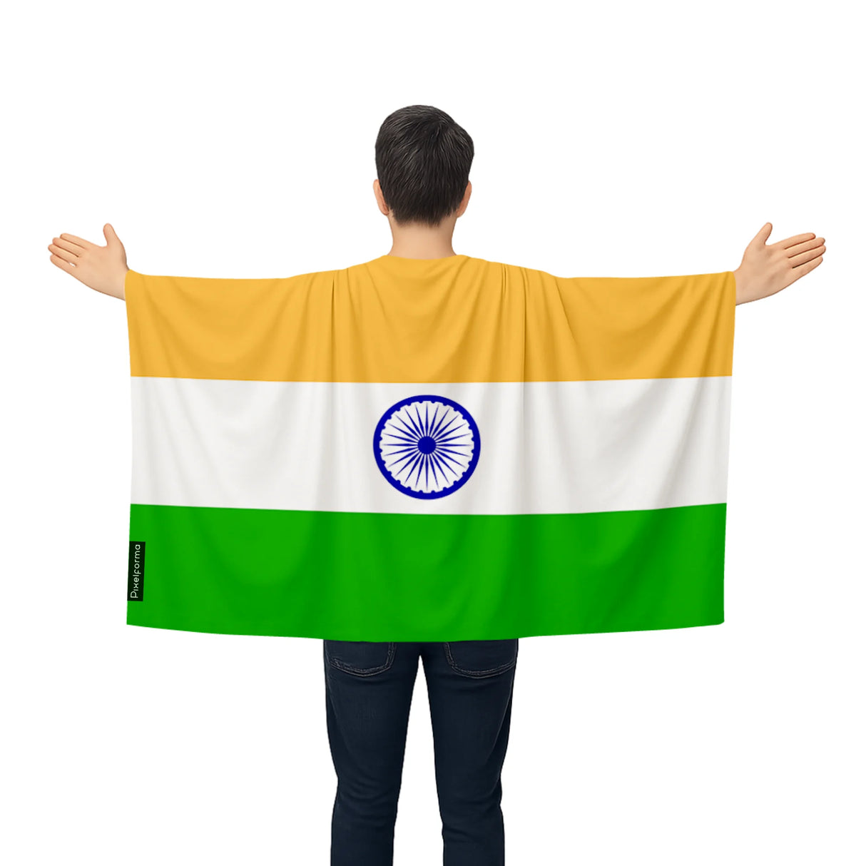 Cape drapeau inde polyester léger modèle à enfiler