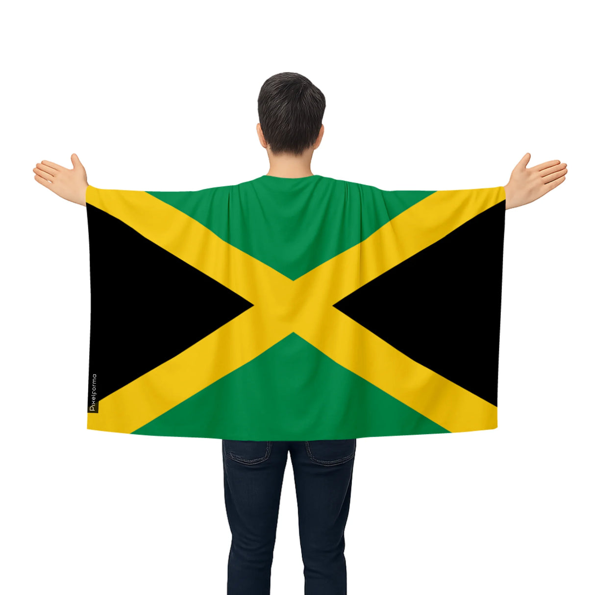 Cape drapeau jamaïque en polyester léger à enfiler