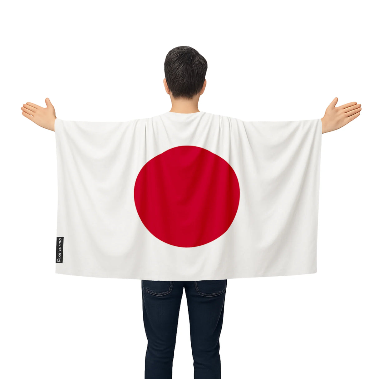 Cape drapeau japon polyester léger pour événements sportifs