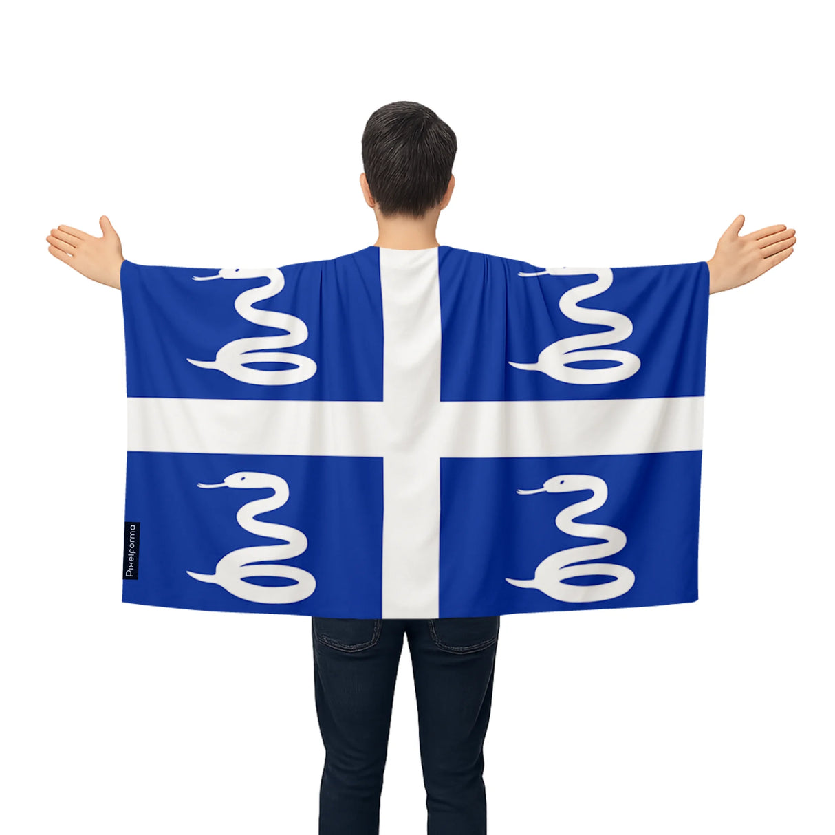 Cape drapeau martinique polyester léger pour événements sportifs