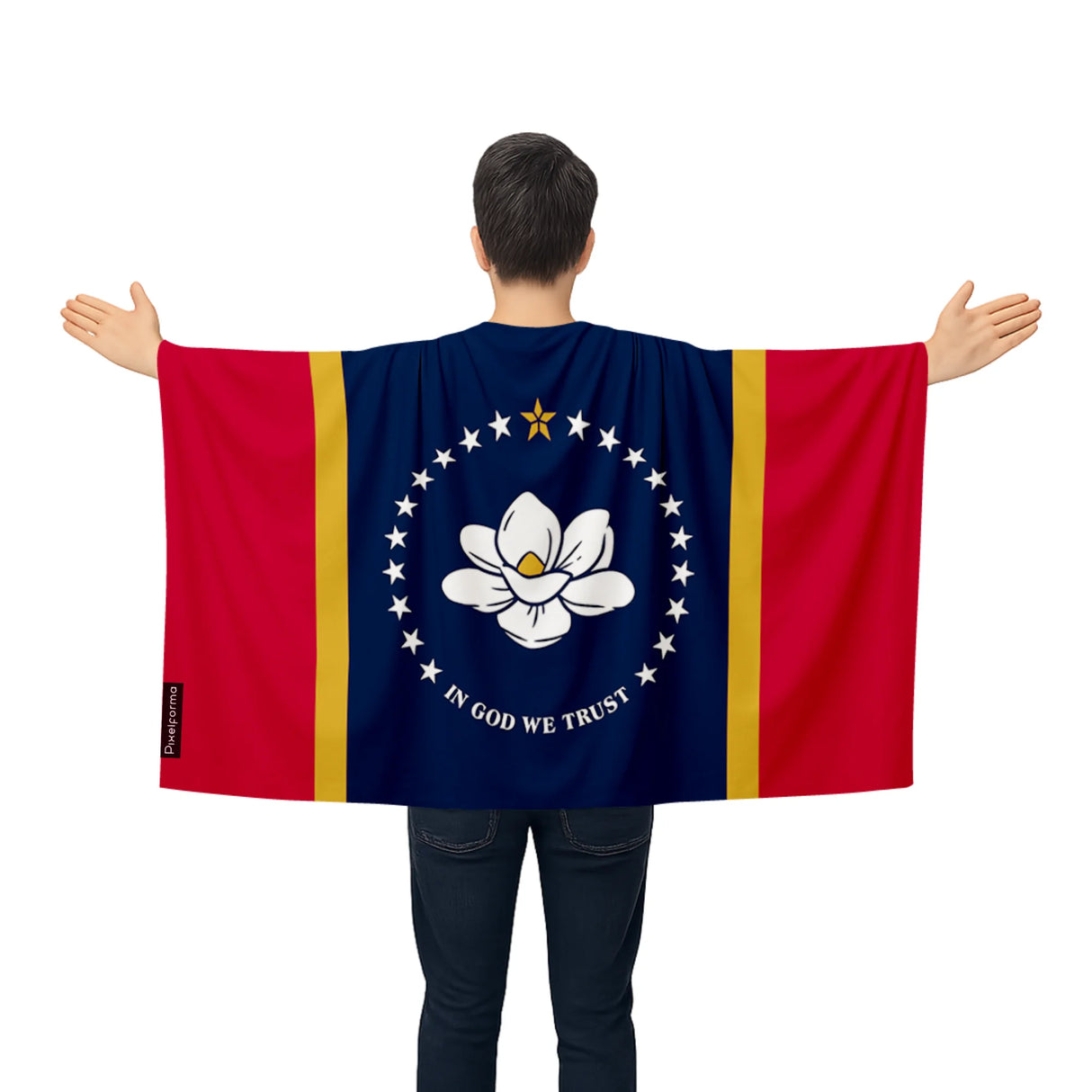 Cape drapeau mississippi polyester léger à enfiler événement