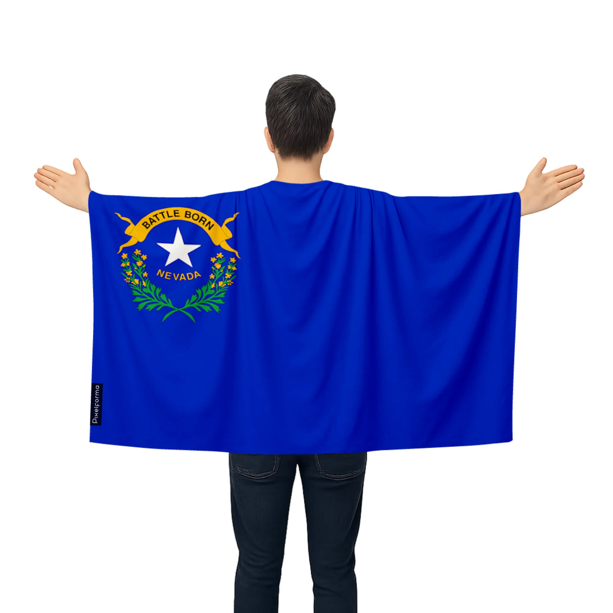 Cape drapeau nevada polyester léger usage événements sportifs