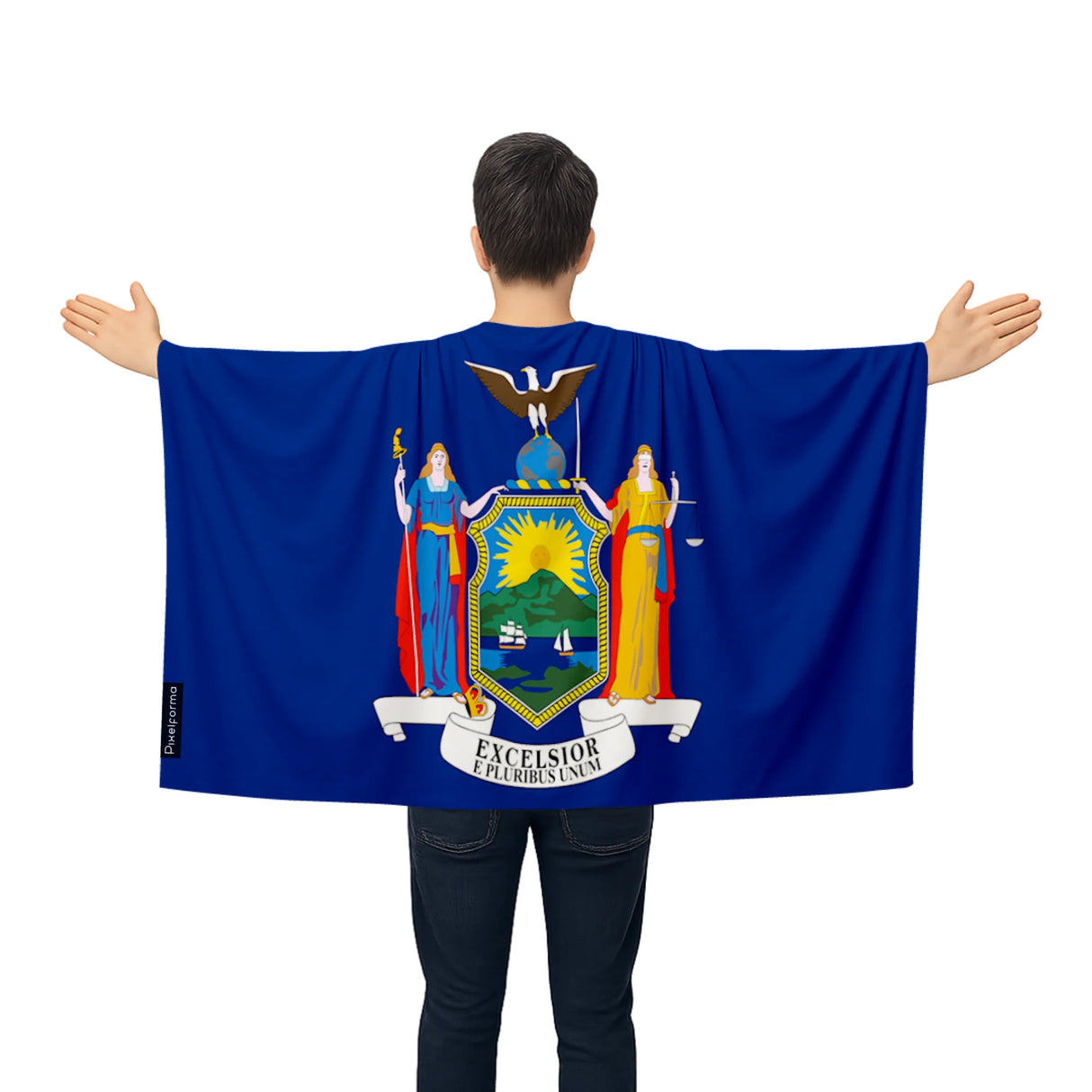 Cape drapeau new york polyester léger à enfiler durable