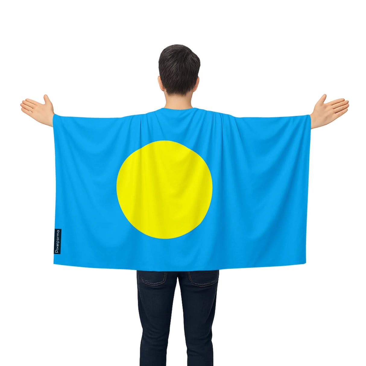 Cape drapeau palaos polyester léger pour événements sportifs