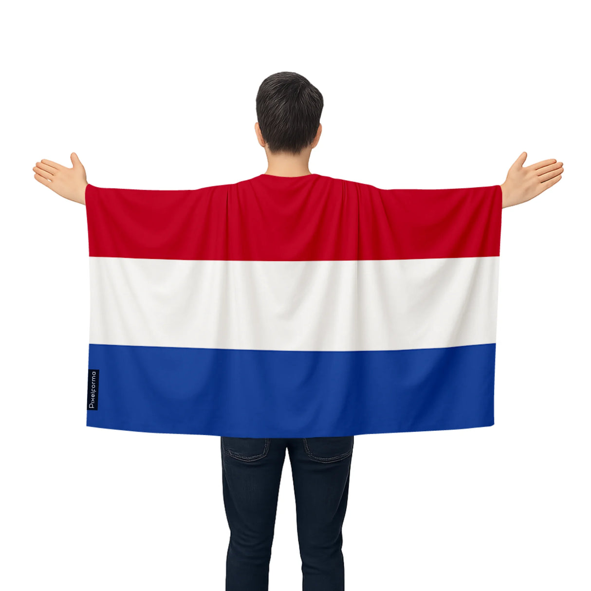 Cape drapeau pays-bas polyester léger pour événements sportifs