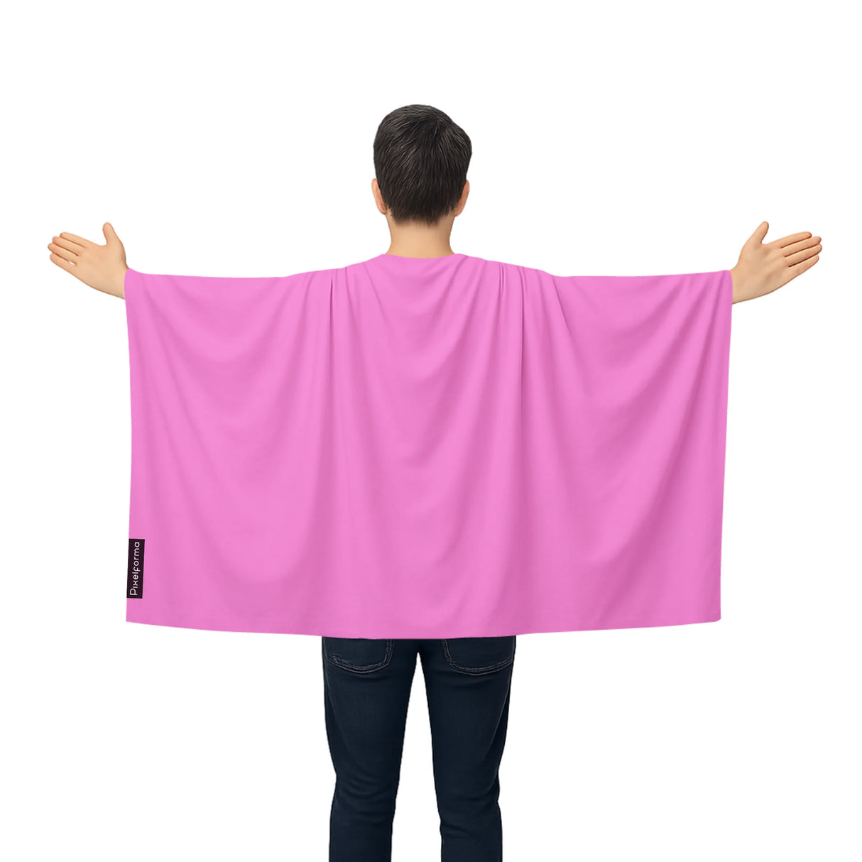 Cape drapeau rose polyester léger à enfiler pour événements
