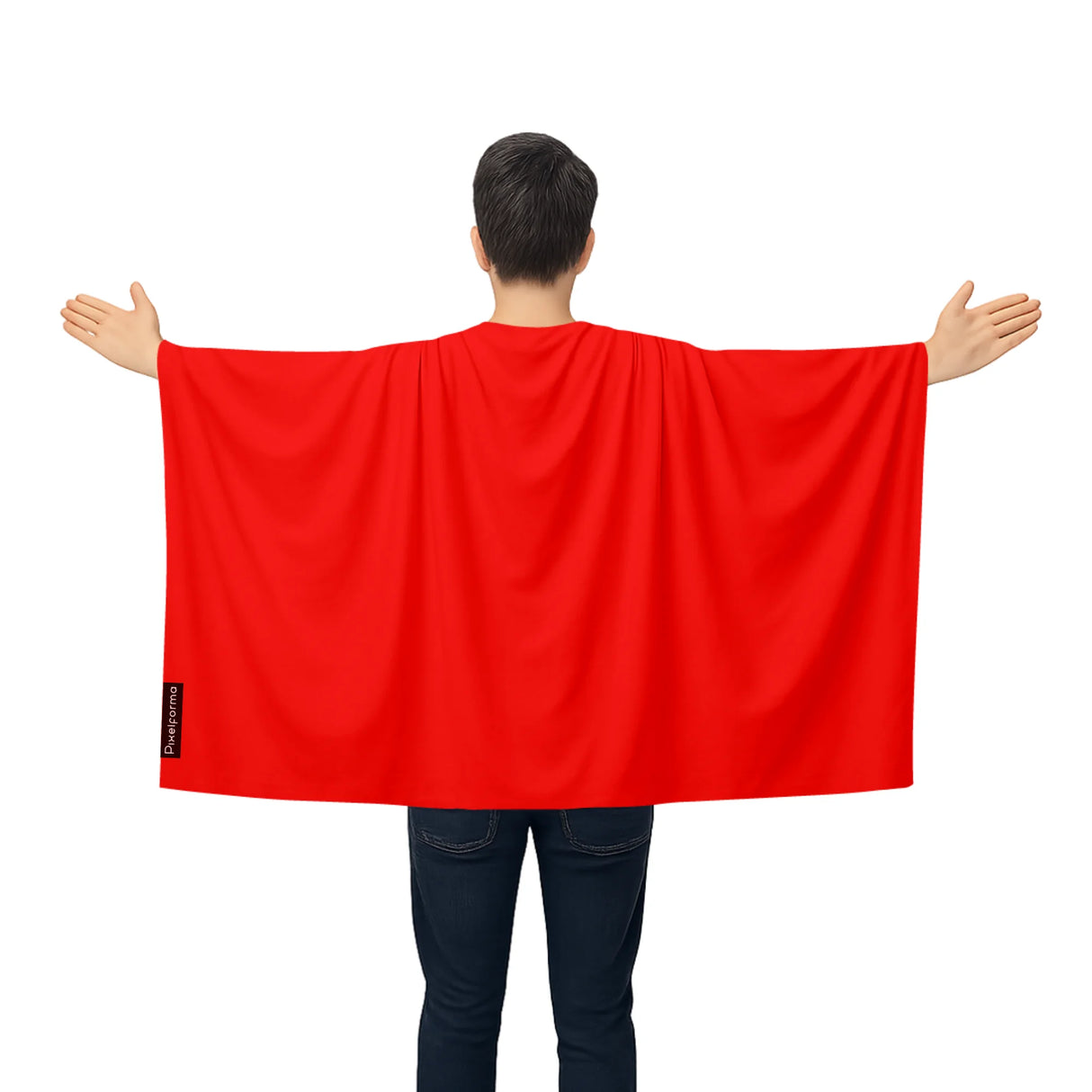 Cape drapeau rouge france polyester léger à enfiler