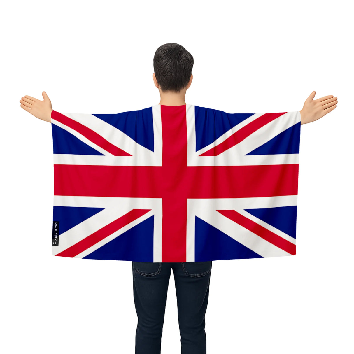 Cape drapeau royaume-uni polyester léger à enfiler