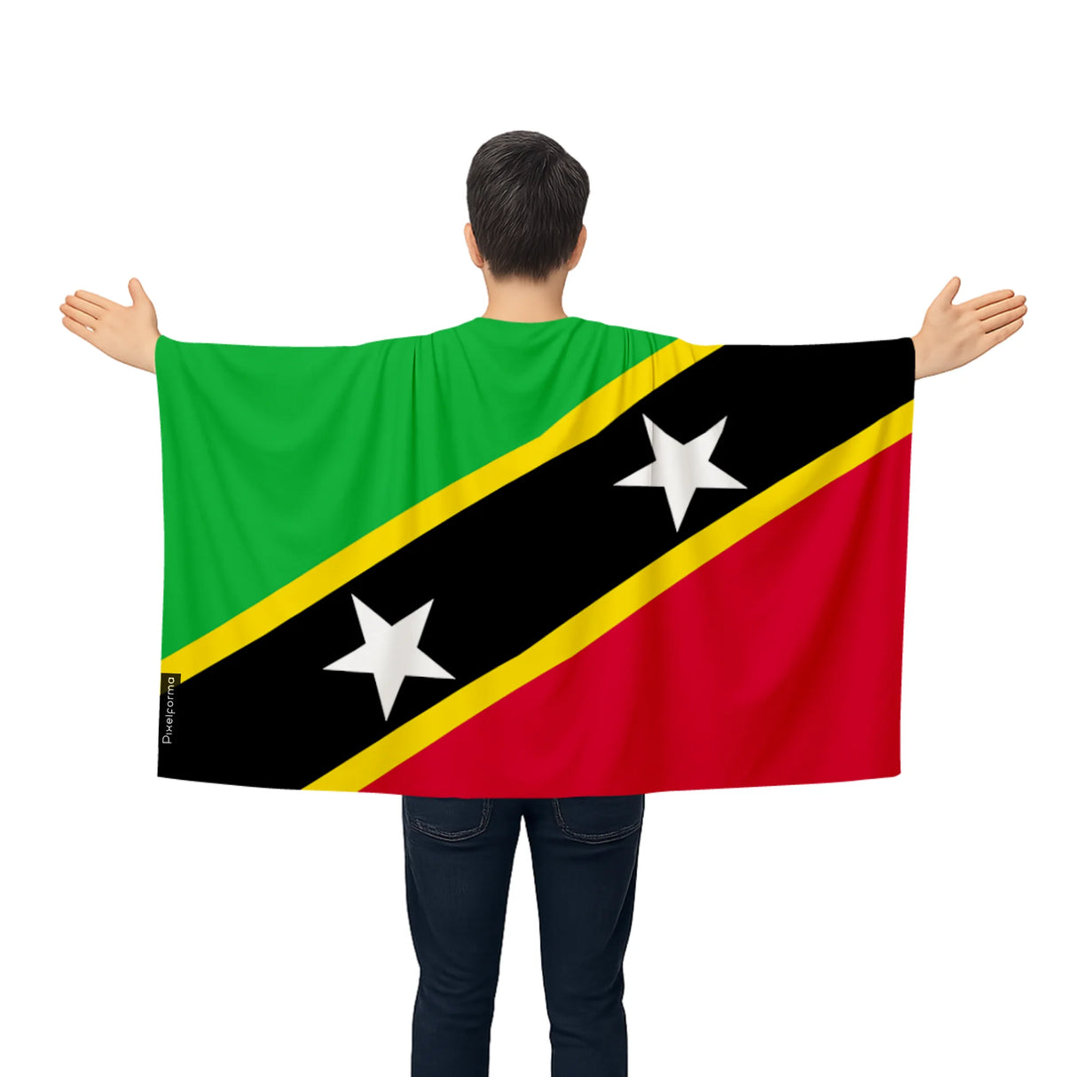 Cape drapeau saint-christophe-et-niévès polyester léger
