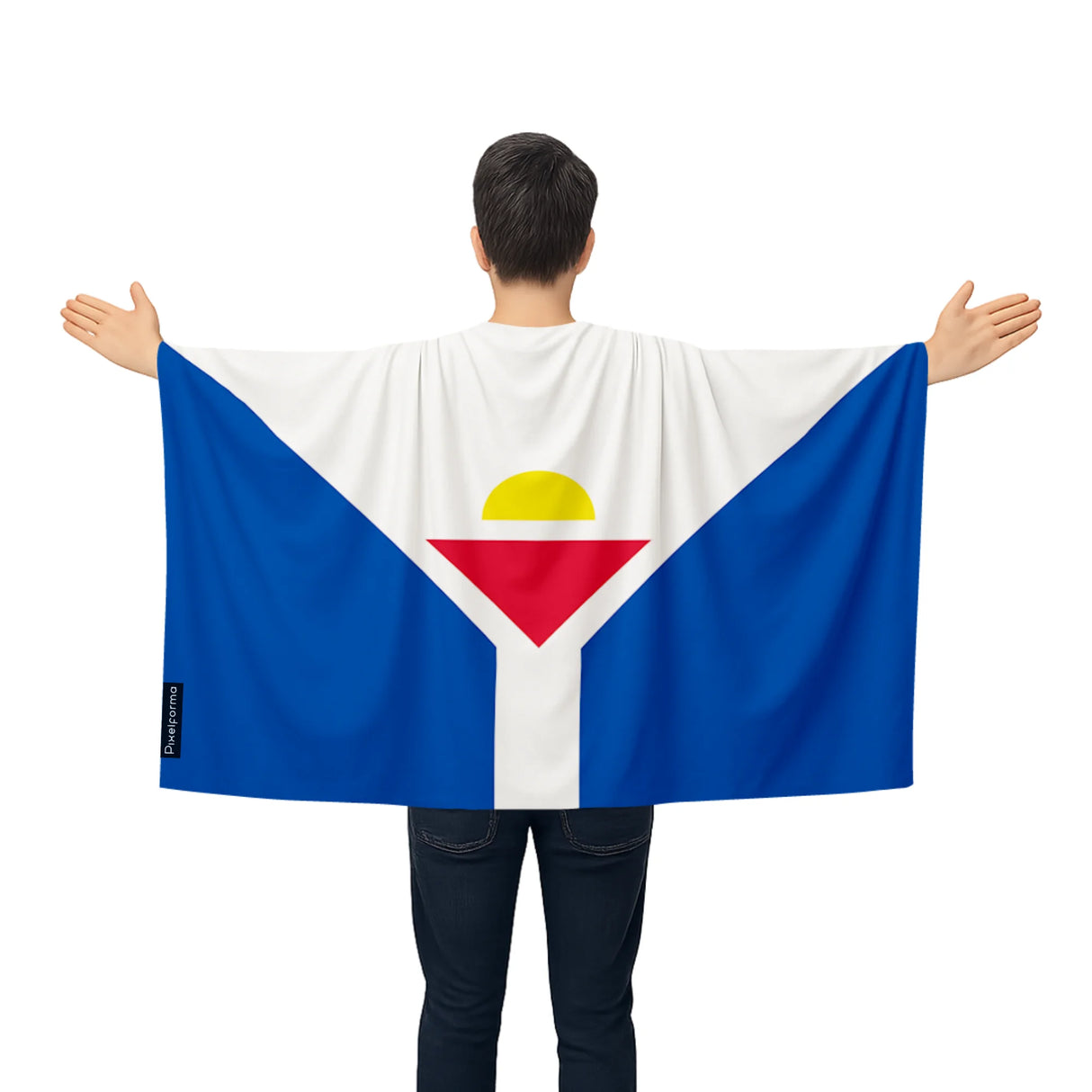 Cape drapeau saint-martin polyester léger à enfiler