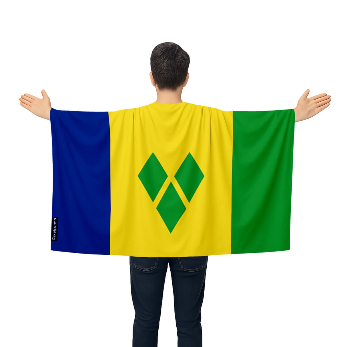 Cape drapeau saint-vincent-et-les-grenadines polyester léger