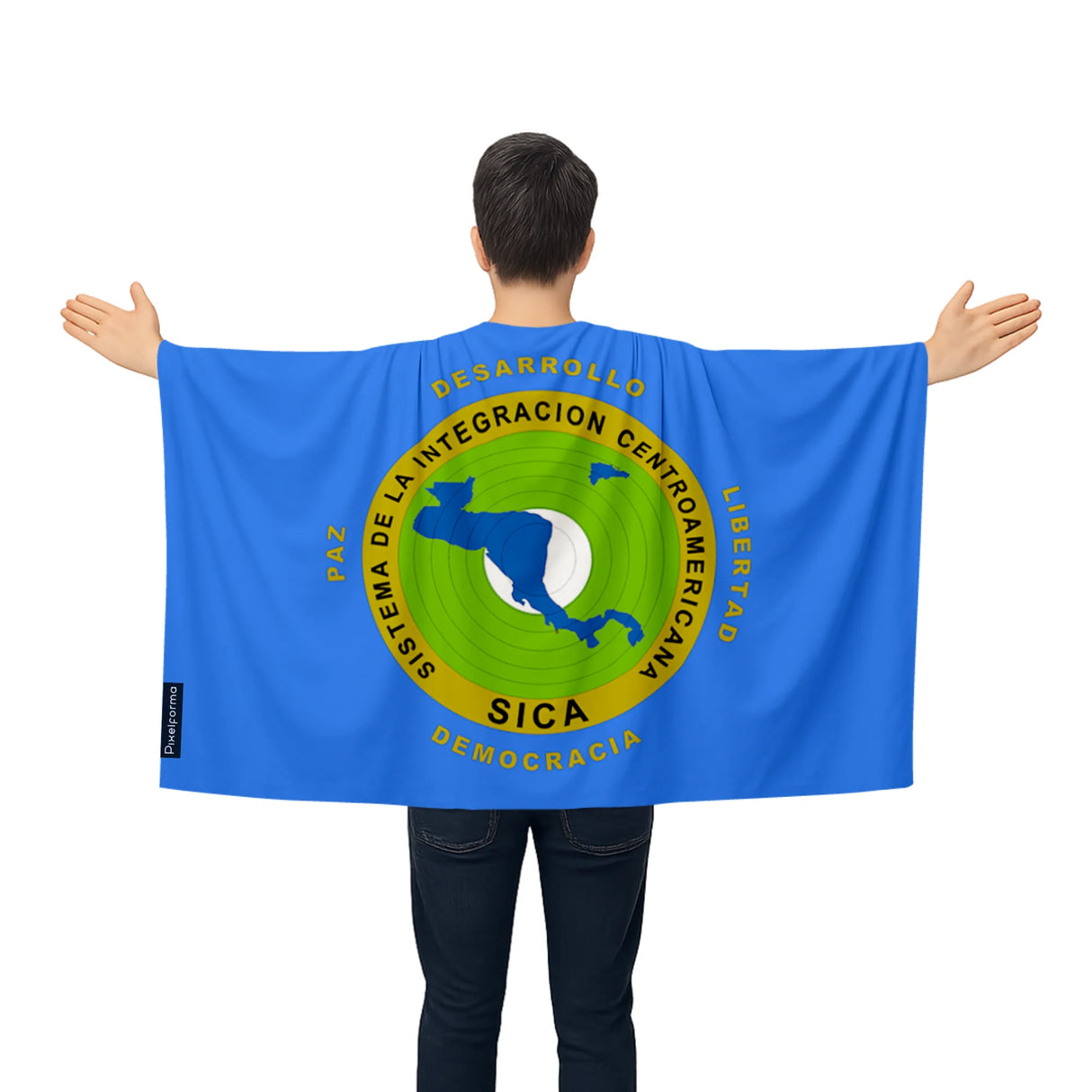 Cape drapeau système d’intégration polyester léger à enfiler