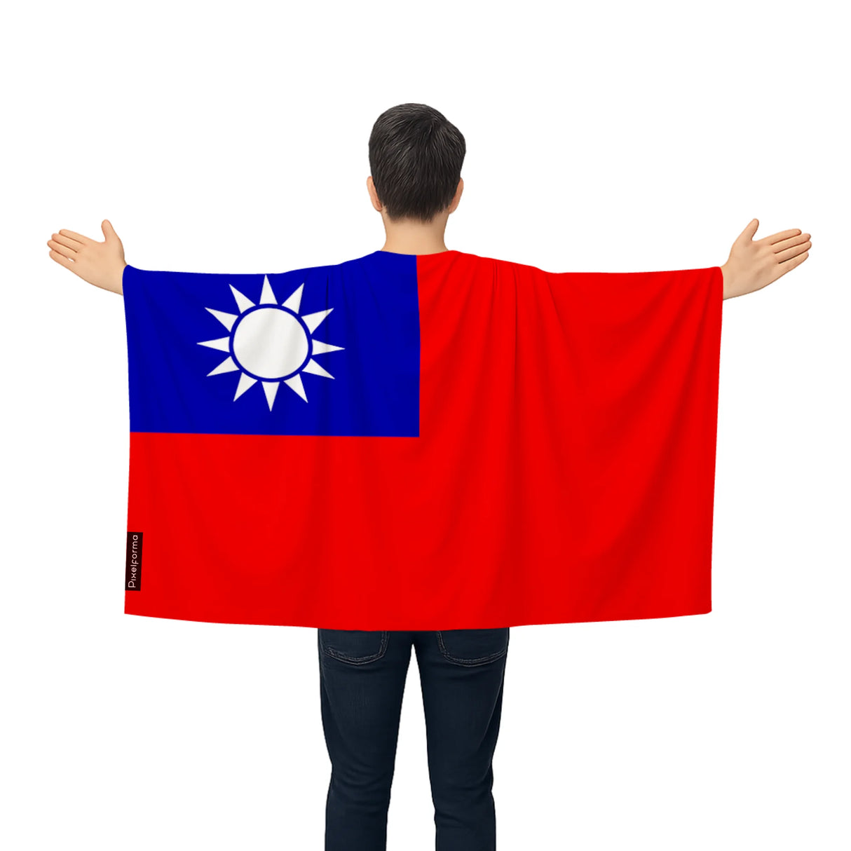 Cape drapeau taïwan polyester léger à enfiler