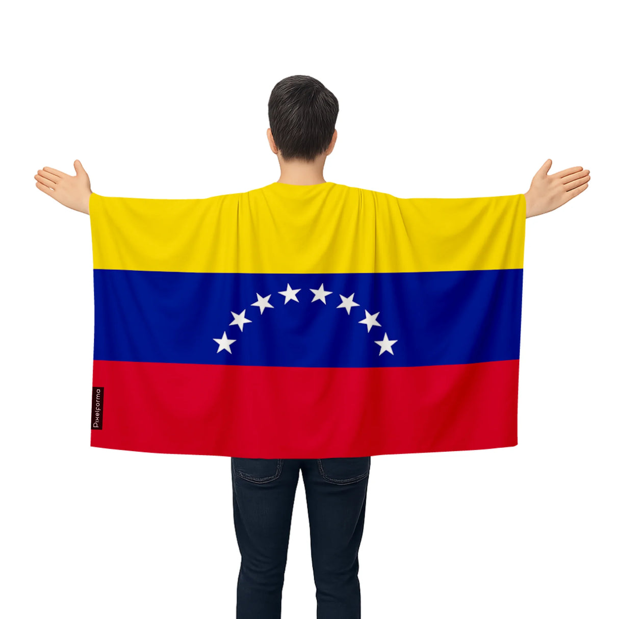 Cape drapeau venezuela polyester léger pour événements sportifs