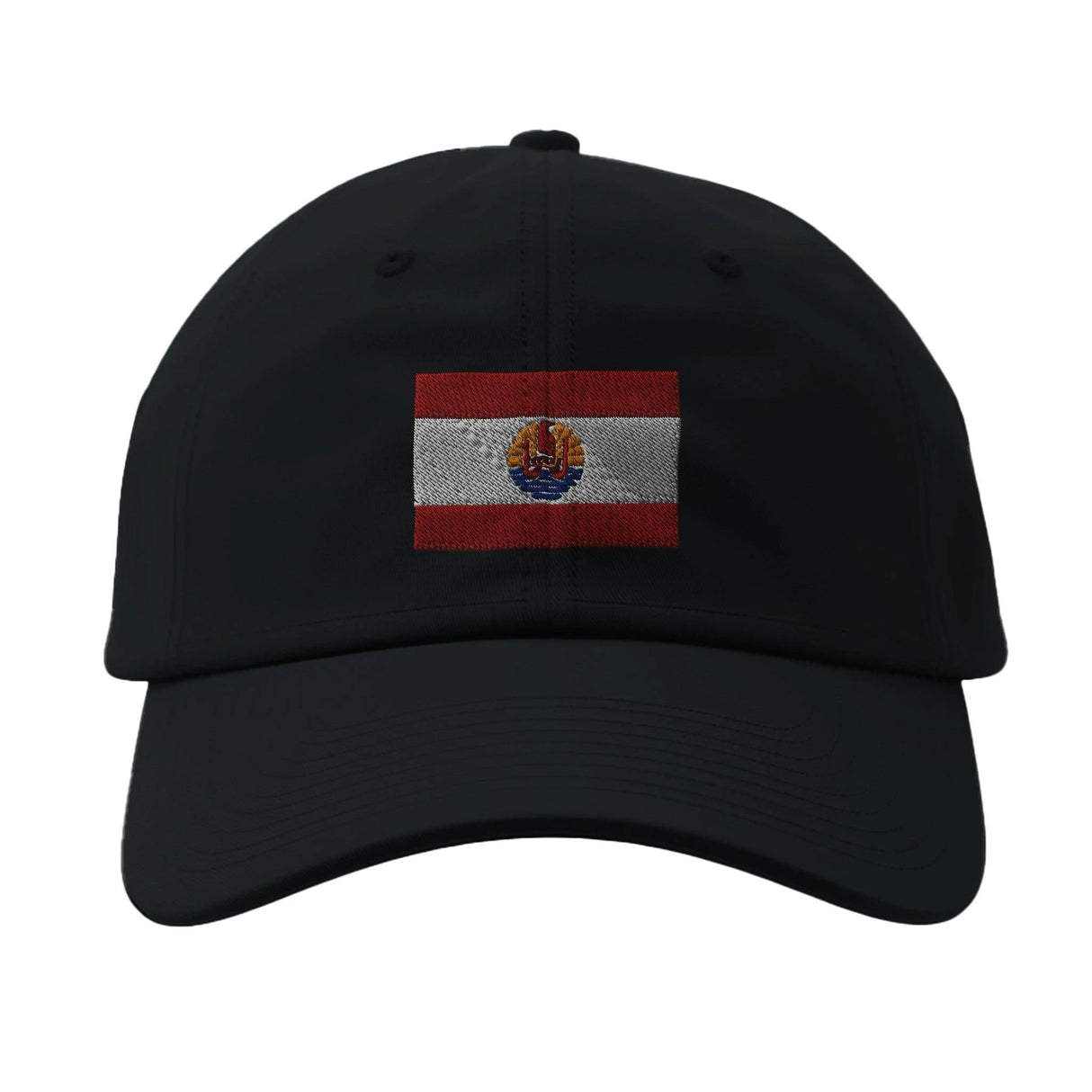 Casquette coton drapeau polynésie française broderie épurée