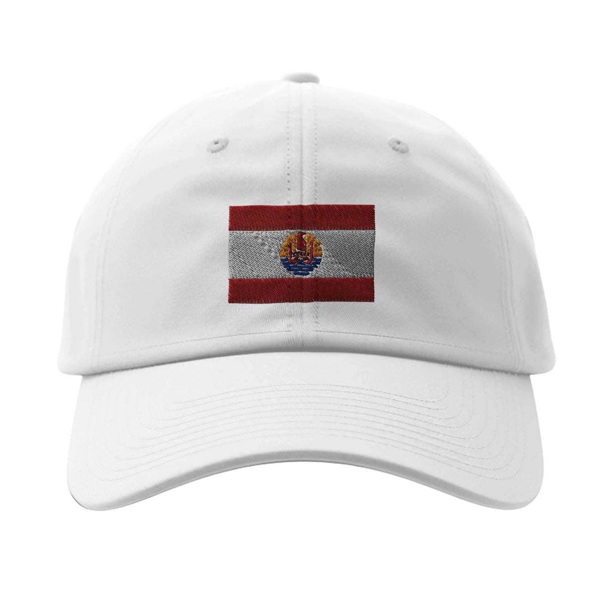 Casquette coton drapeau polynésie française broderie épurée