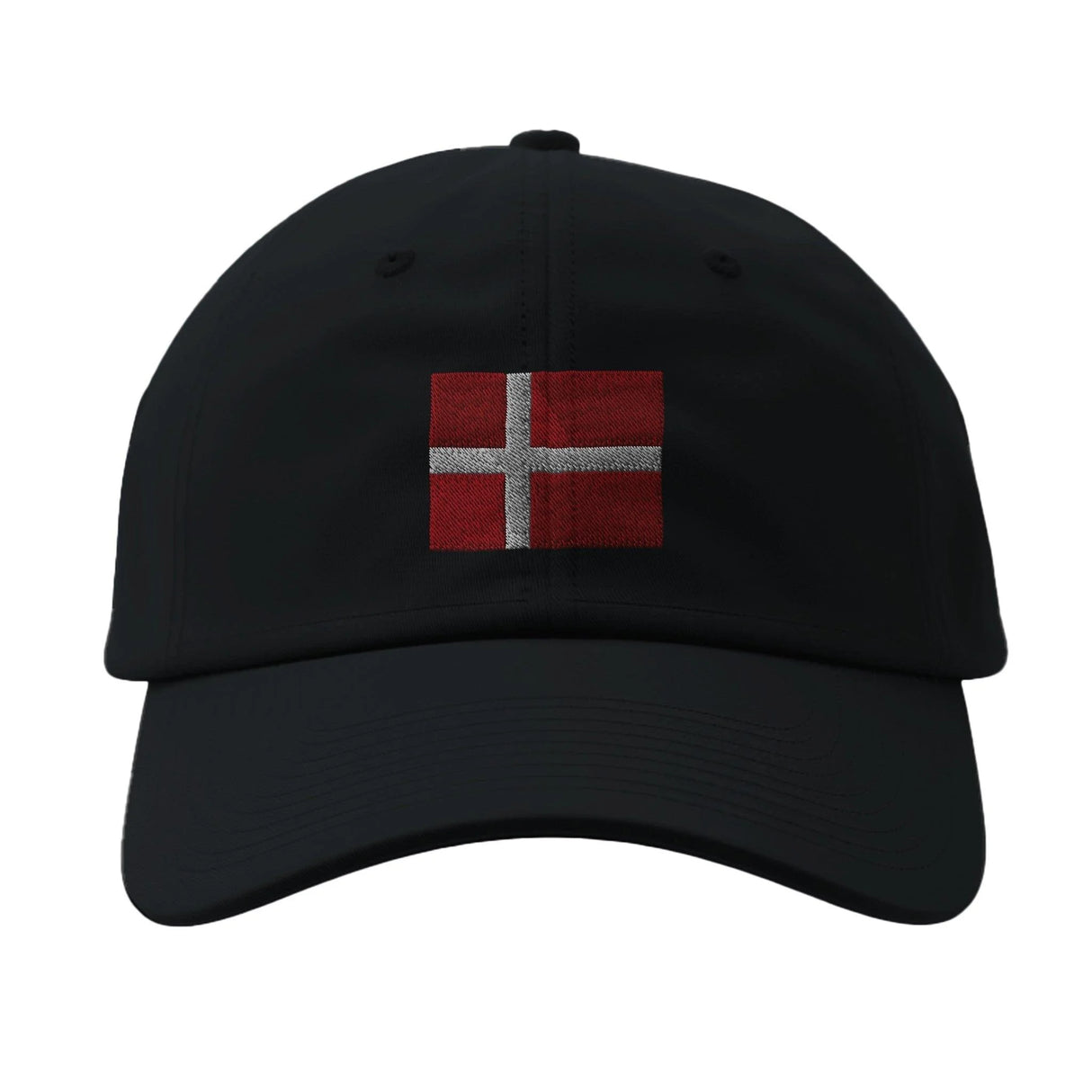 Casquette drapeau danemark coton broderie usage quotidien