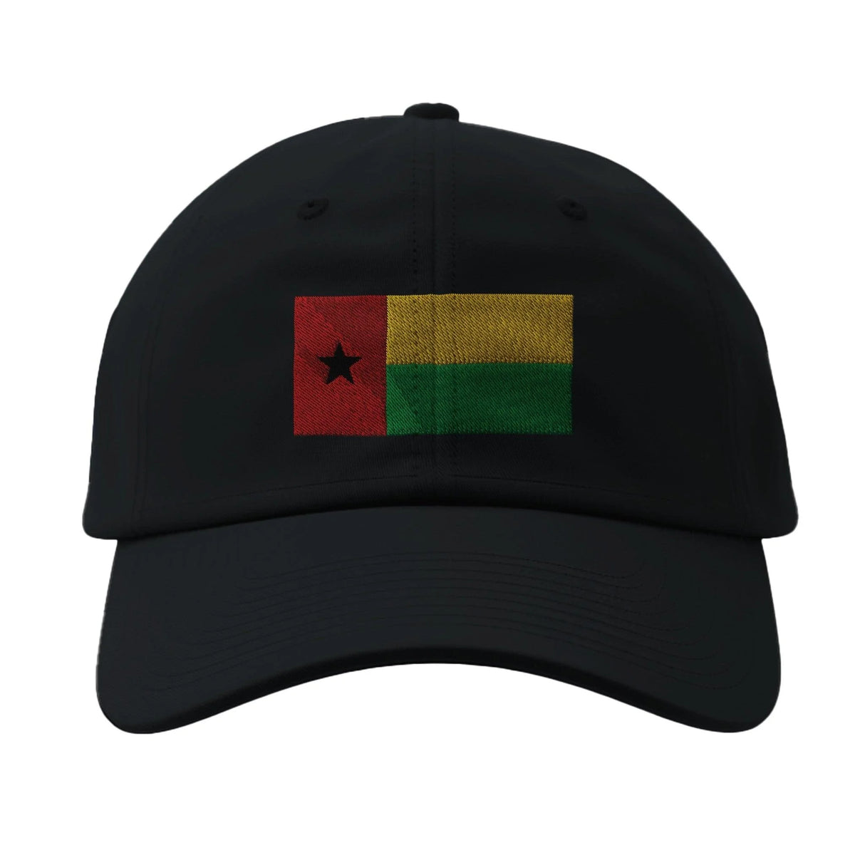 Casquette drapeau guinée-bissau coton broderie élégante