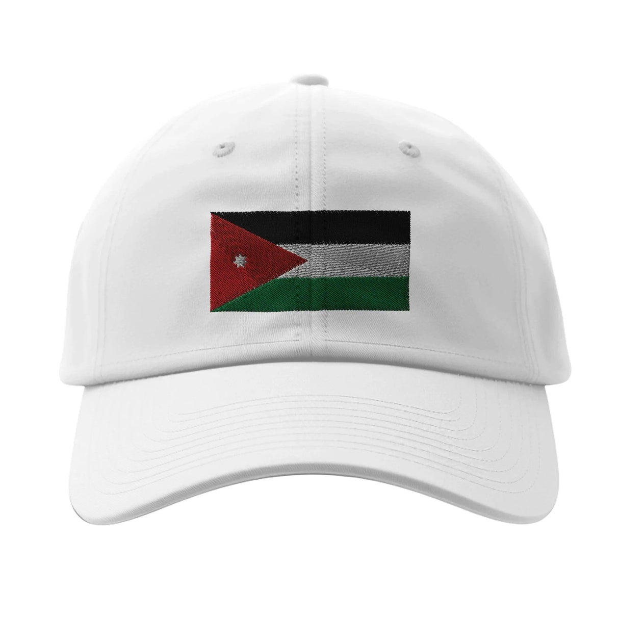 Casquette drapeau jordanie coton brodée couleurs épurées