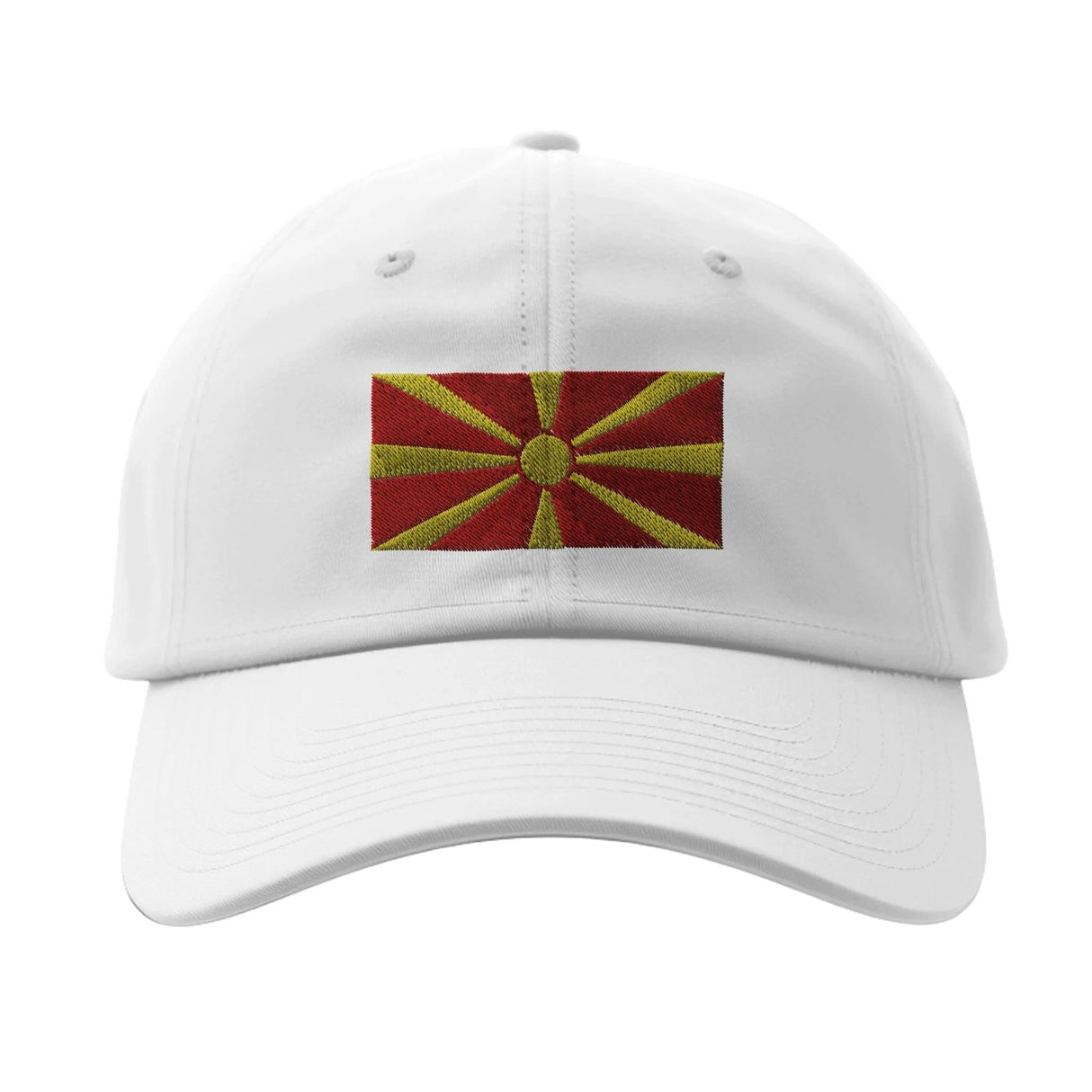 Casquette drapeau macédoine du nord coton broderie