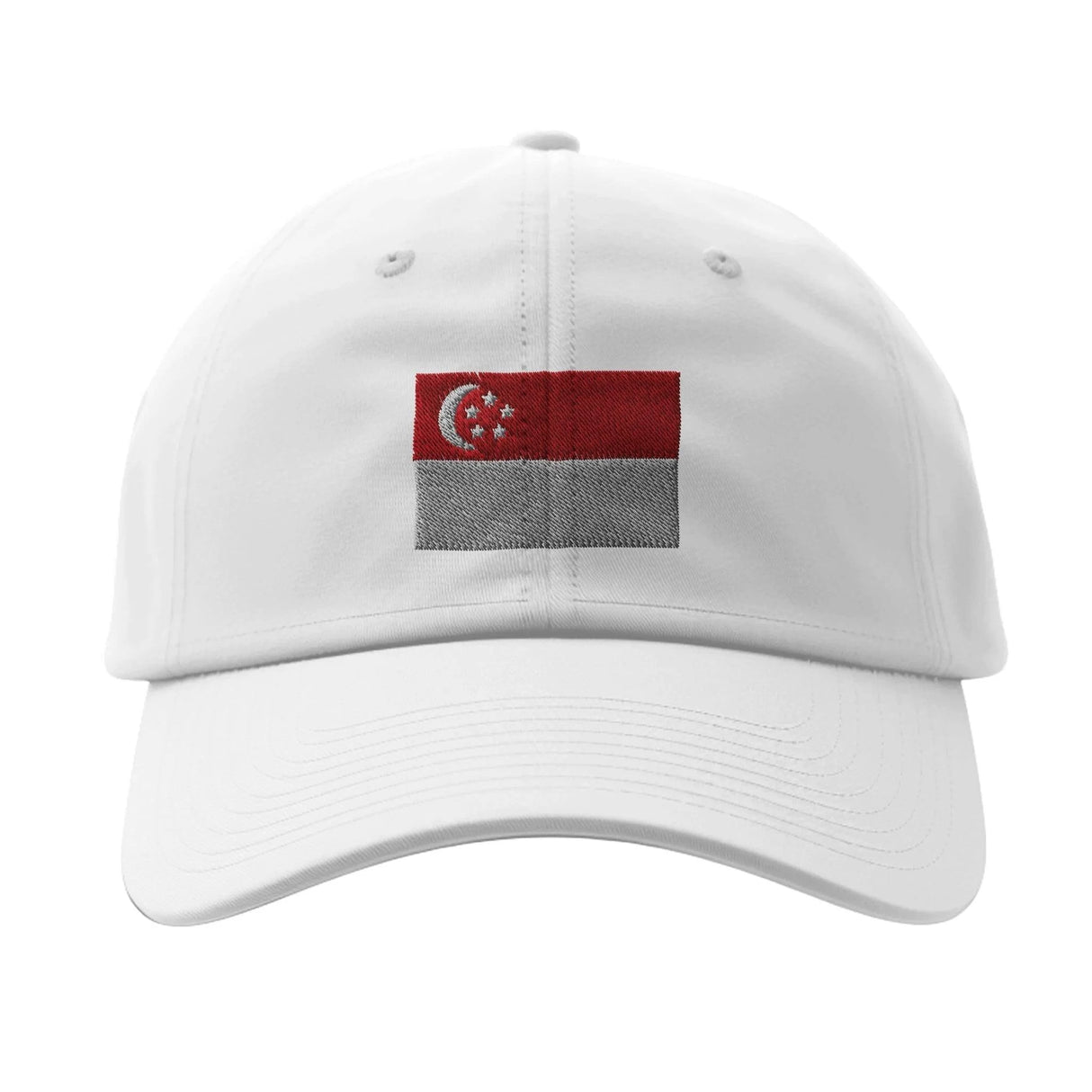 Casquette drapeau singapour coton broderie confortable