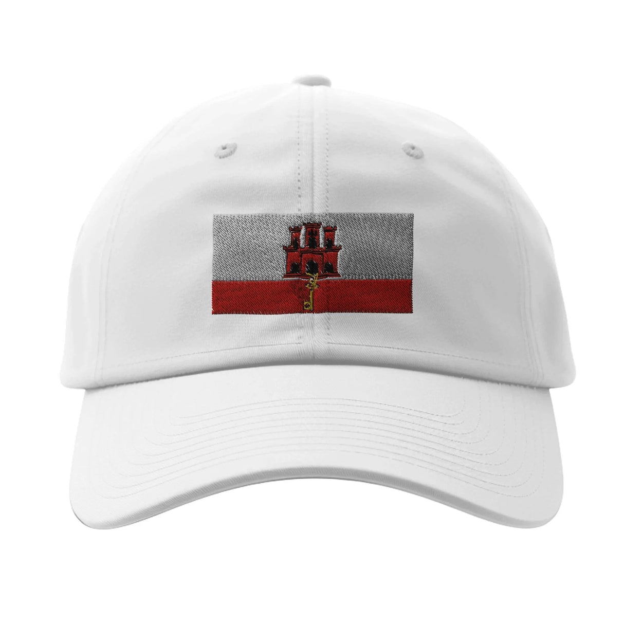 Casquette gibraltar coton brodée drapeau matériau durable