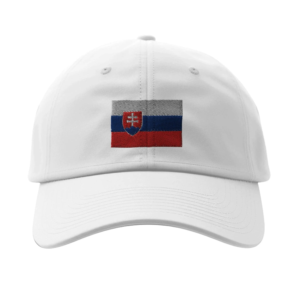 Casquette slovaquie coton brodée drapeau couleur