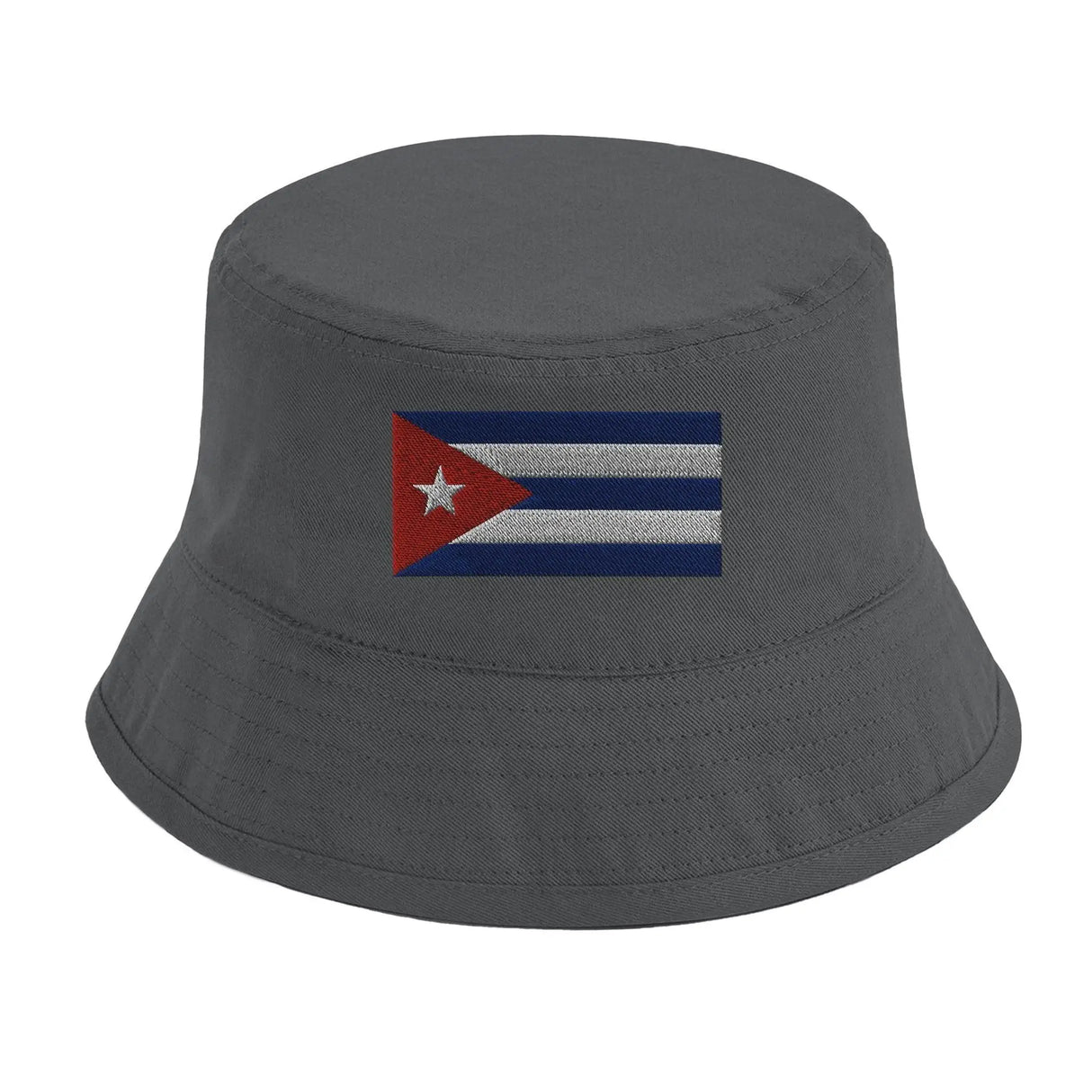 Chapeau bob cuba brodé coton aux couleurs du drapeau