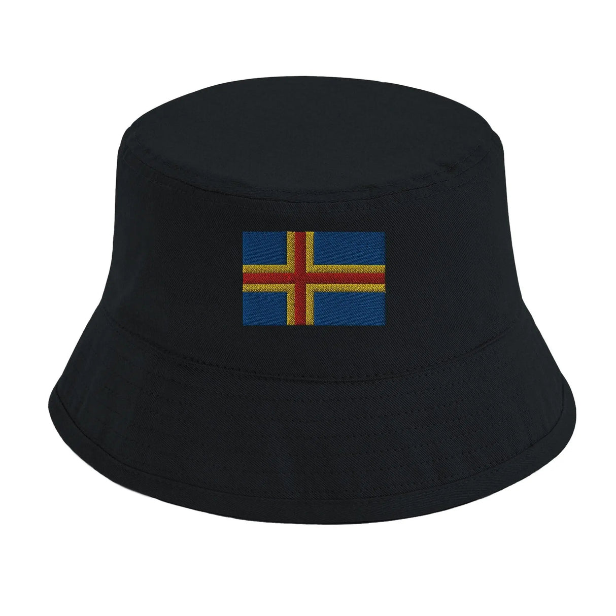 Chapeau bob drapeau d’åland coton brodé léger et tendance