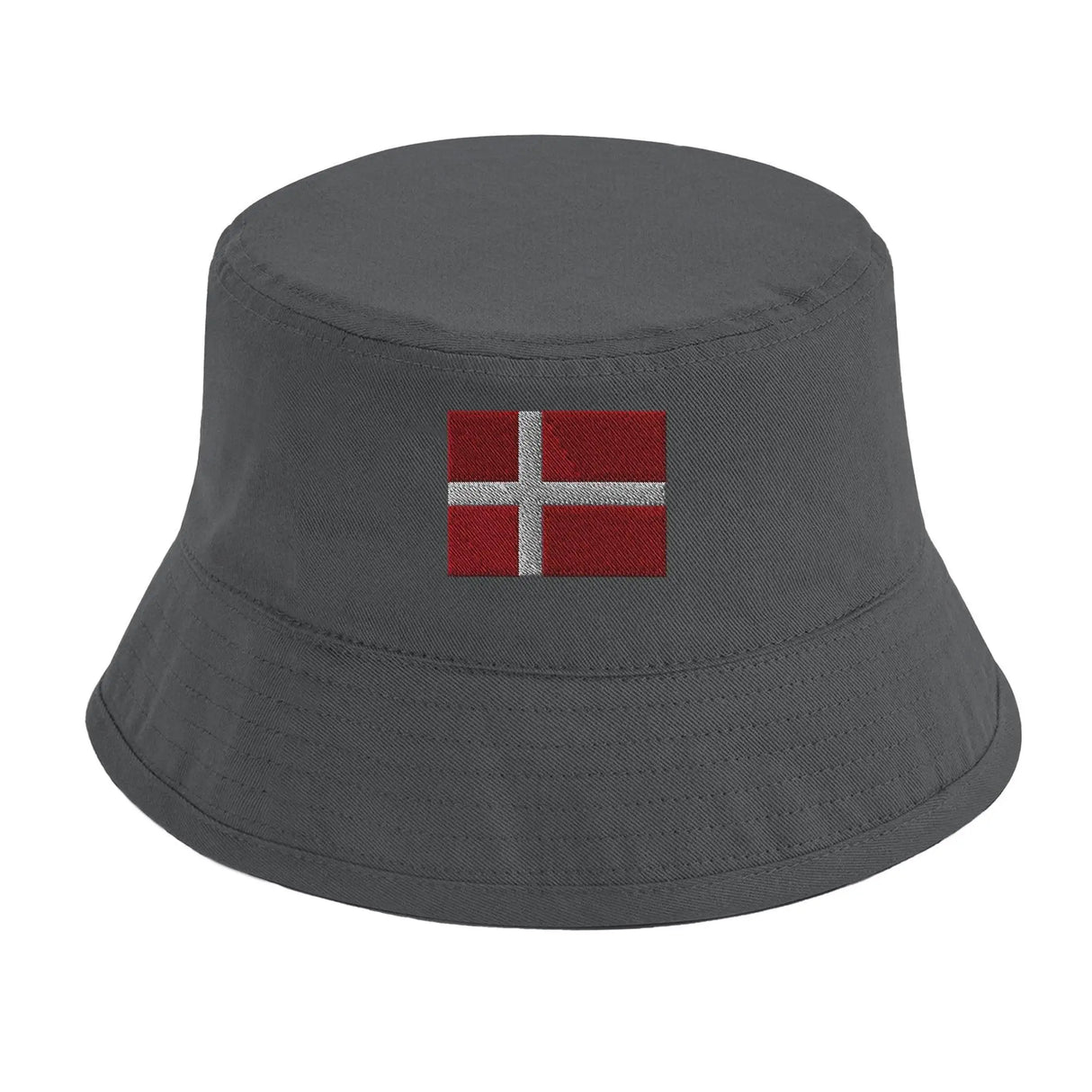 Chapeau bob drapeau danemark coton brodé excellente respirabilité