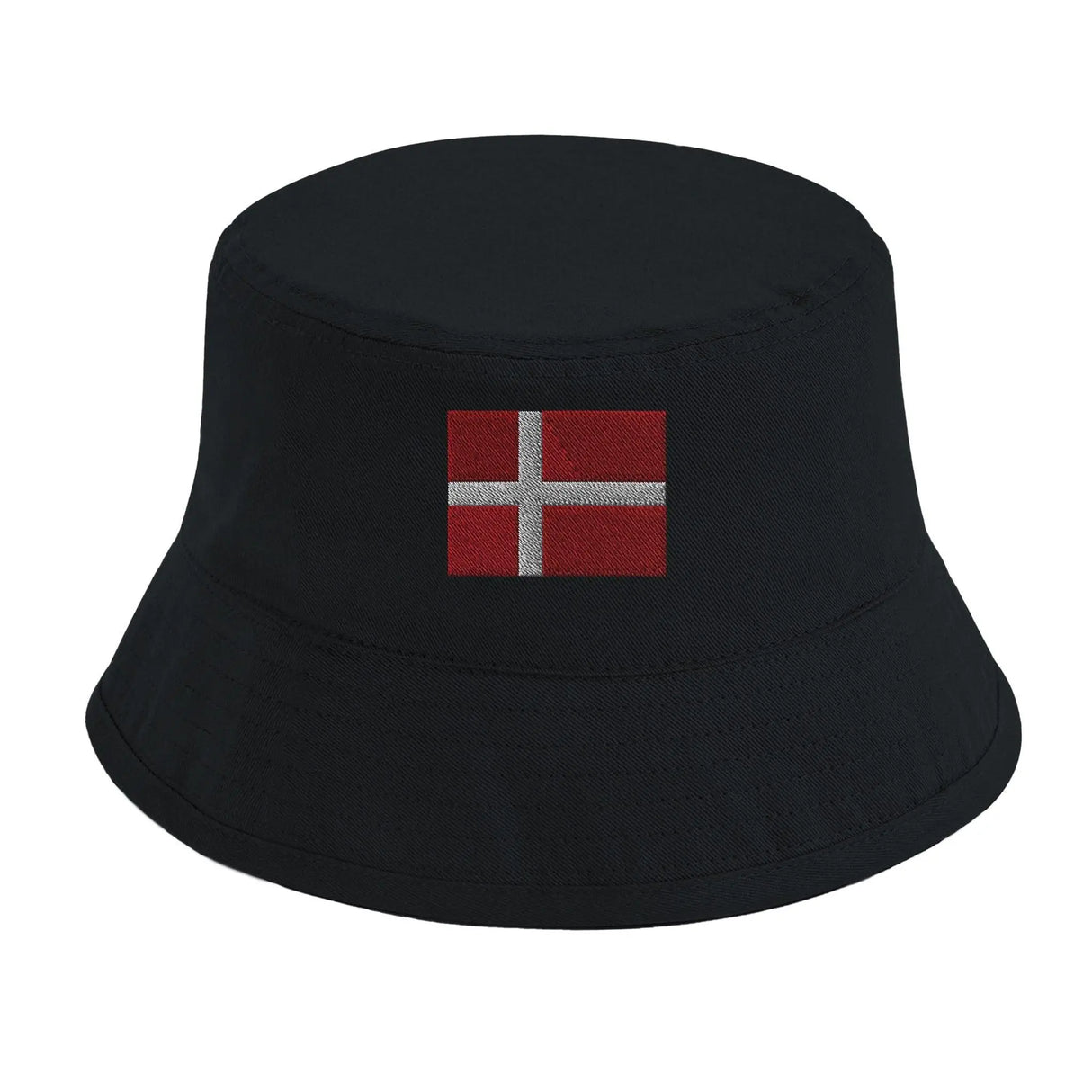 Chapeau bob drapeau danemark coton brodé excellente respirabilité