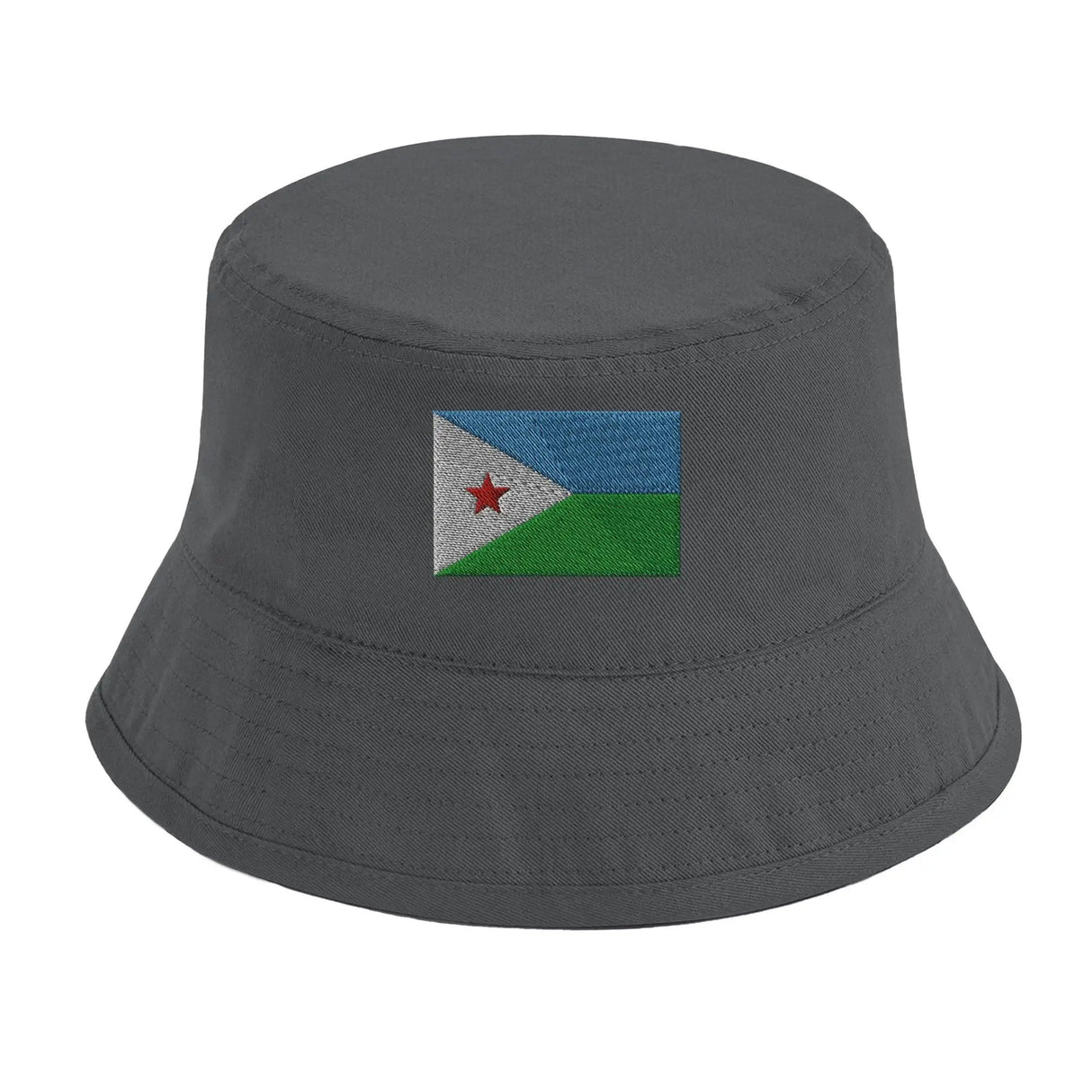 Chapeau bob drapeau djibouti coton brodé excellente respirabilité
